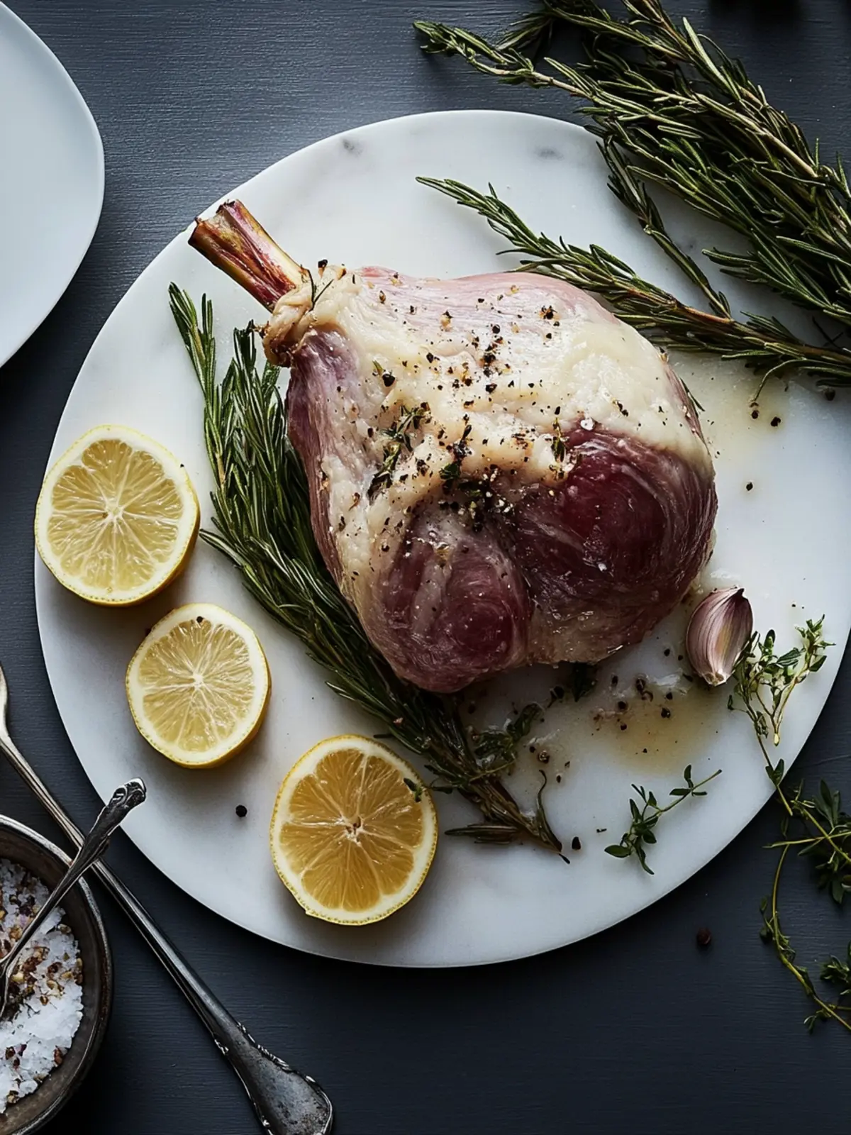 Lammkeule mit Knoblauch und Rosmarin