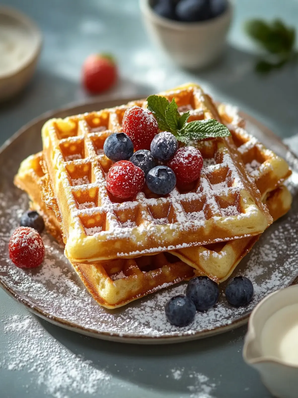 Knusprige Hefewaffeln