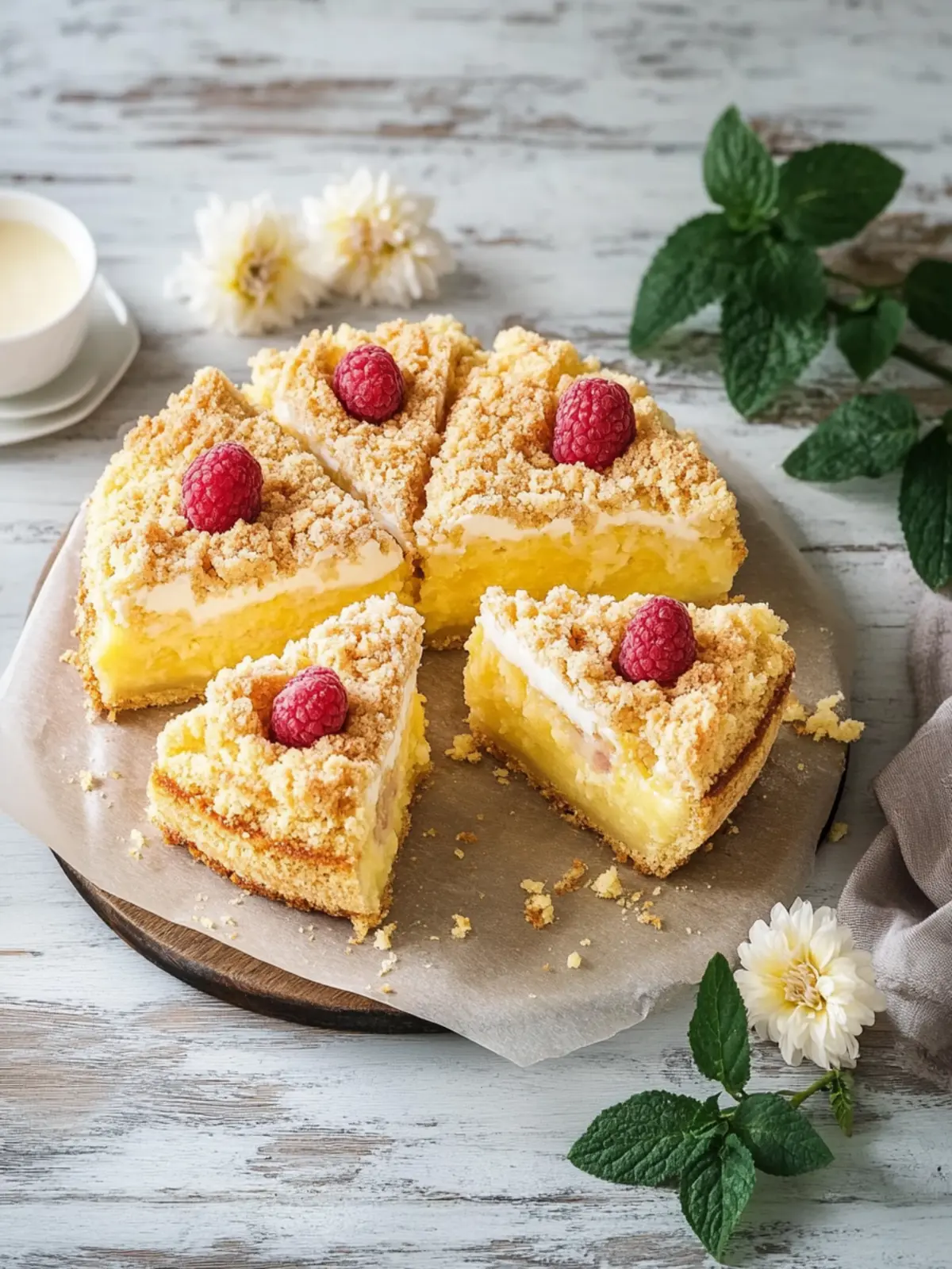 Puddingkuchen mit Streuseln