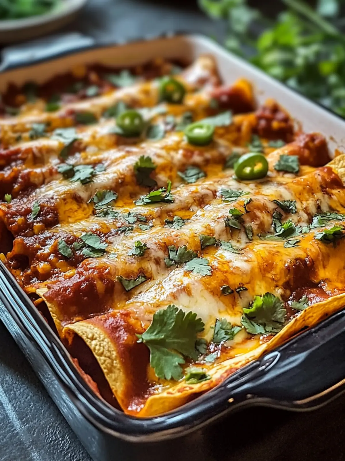 Vegetarische schwarze Bohnen Enchiladas für jeden Abend