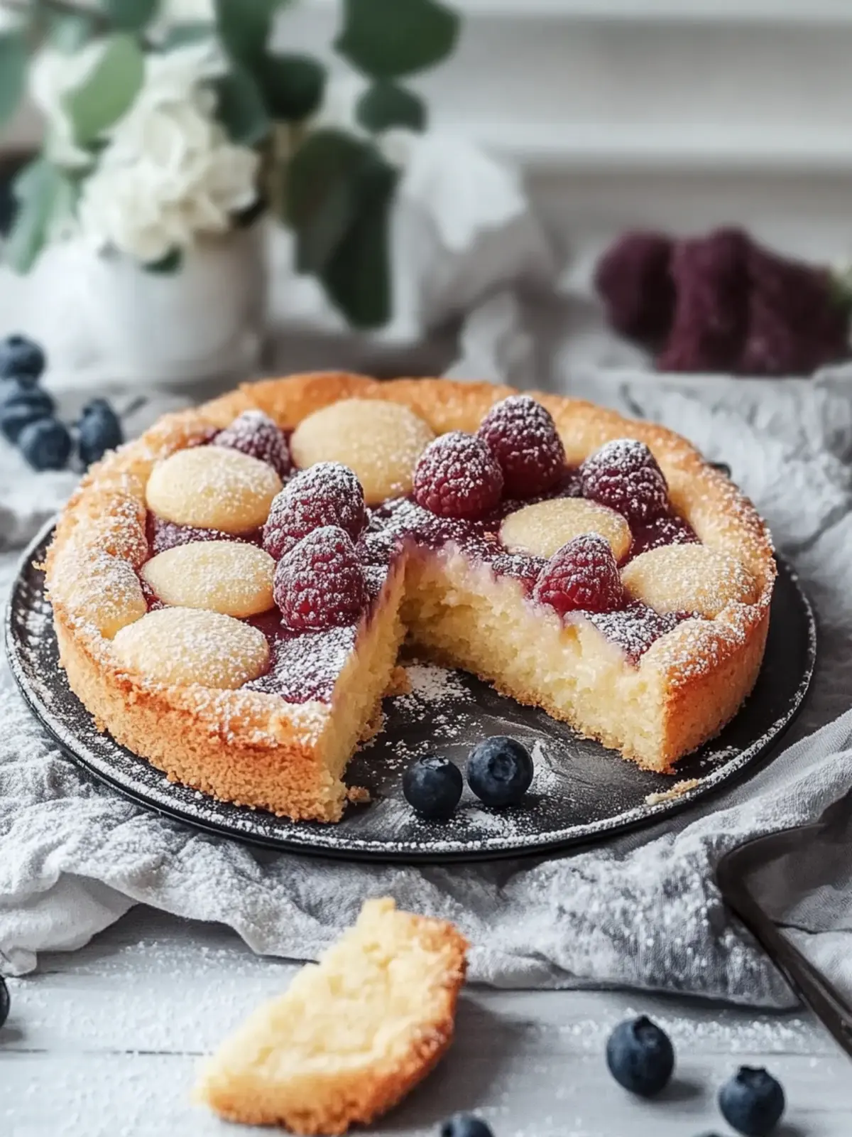 Pflaumenkuchen mit Pudding