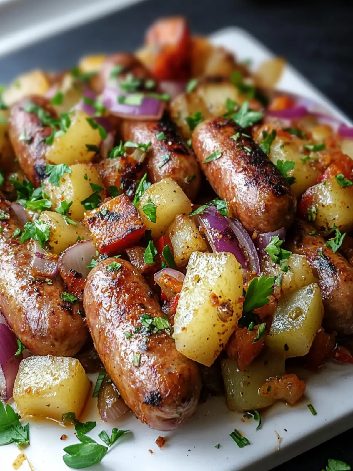 Kartoffel-Rinderwurst Blechfrühstück
