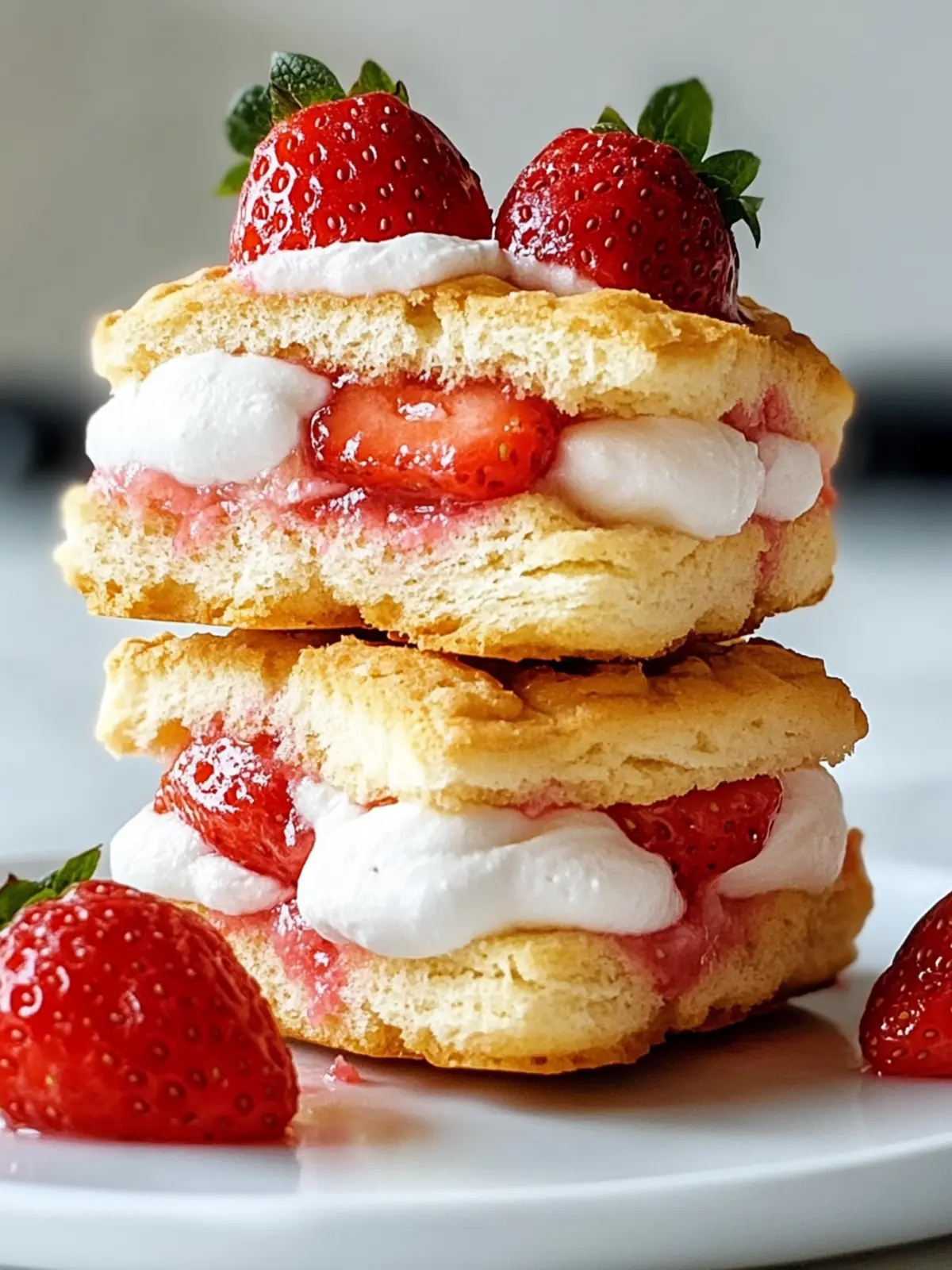 Erdbeer-Shortcake-Eis-Sandwiches