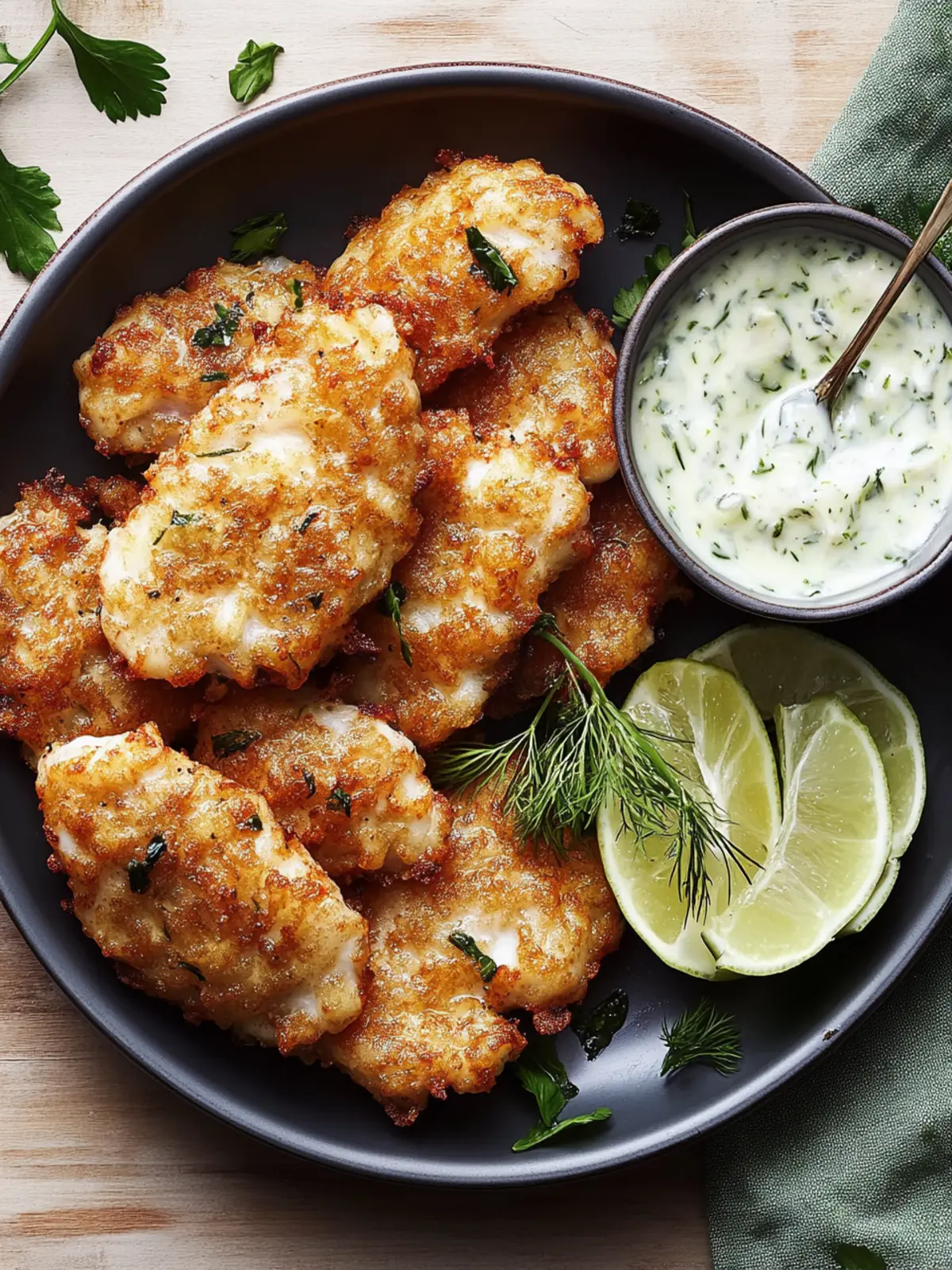 Lachskroketten mit Dillsauce