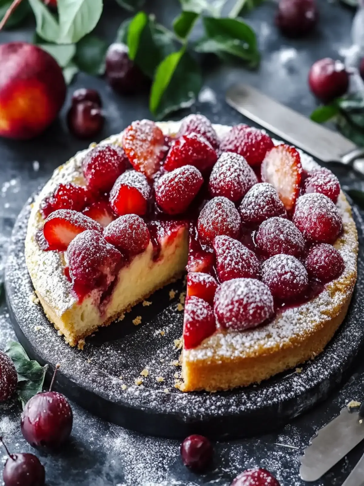 Delicious plum cake from the tray for every day