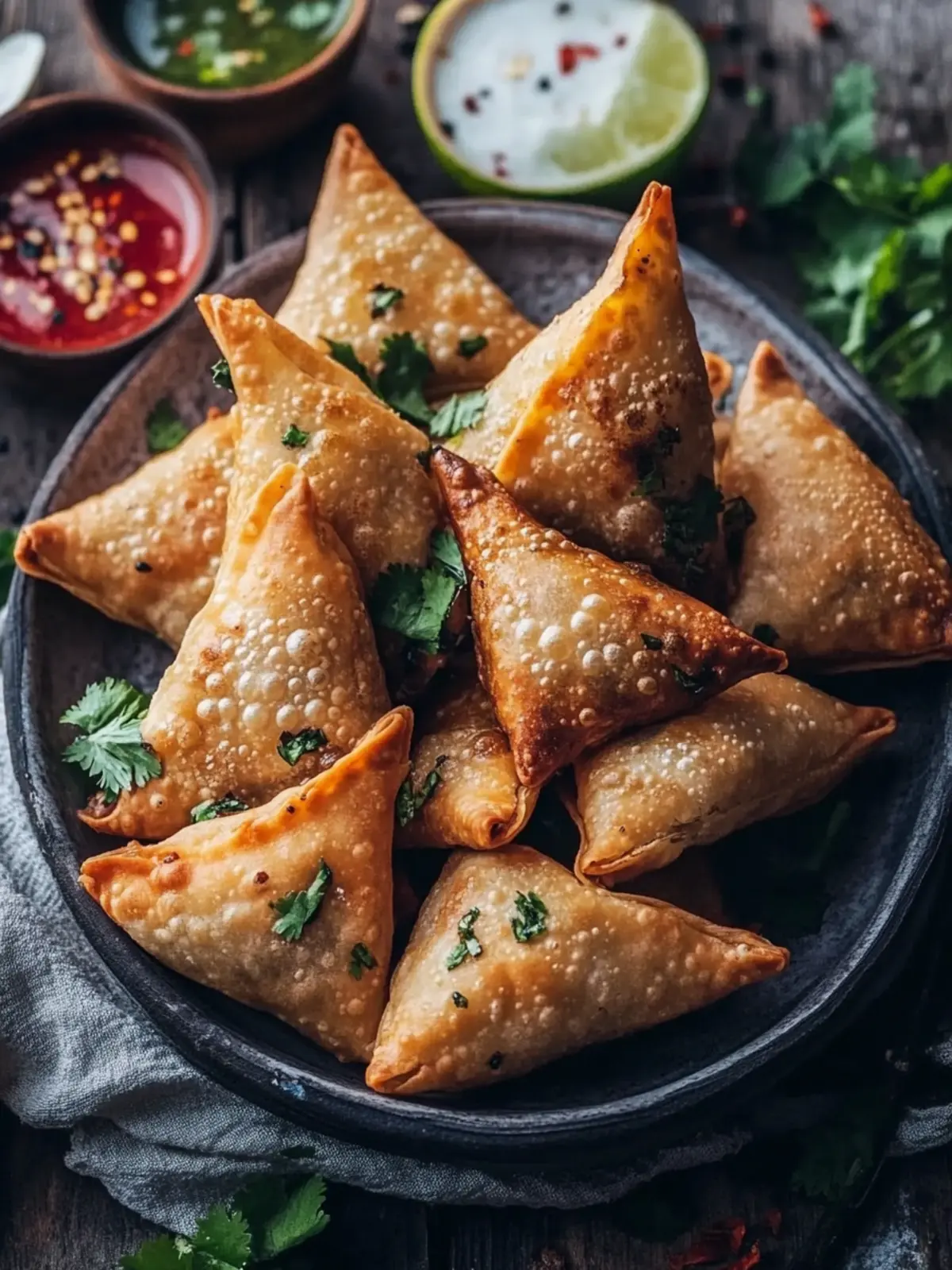 Würzige vegane Samosas