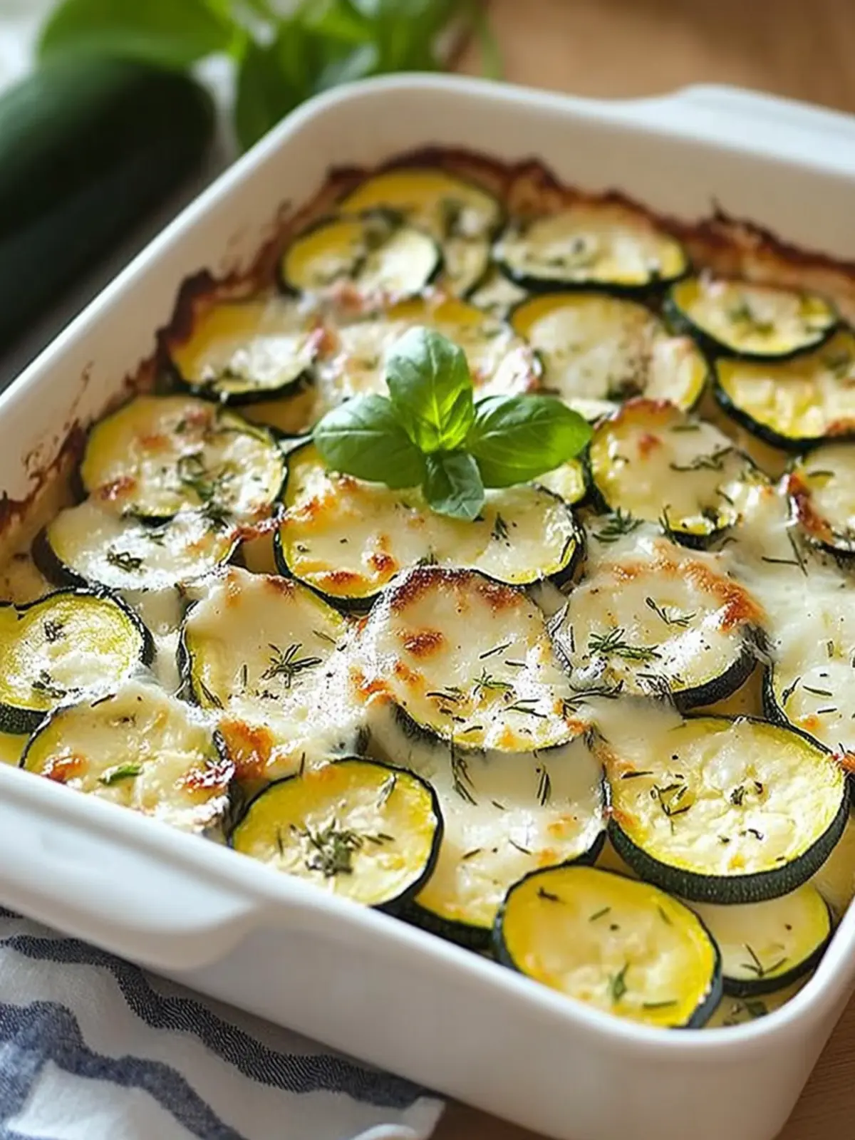 Köstlicher Zucchiniauflauf mit Käse