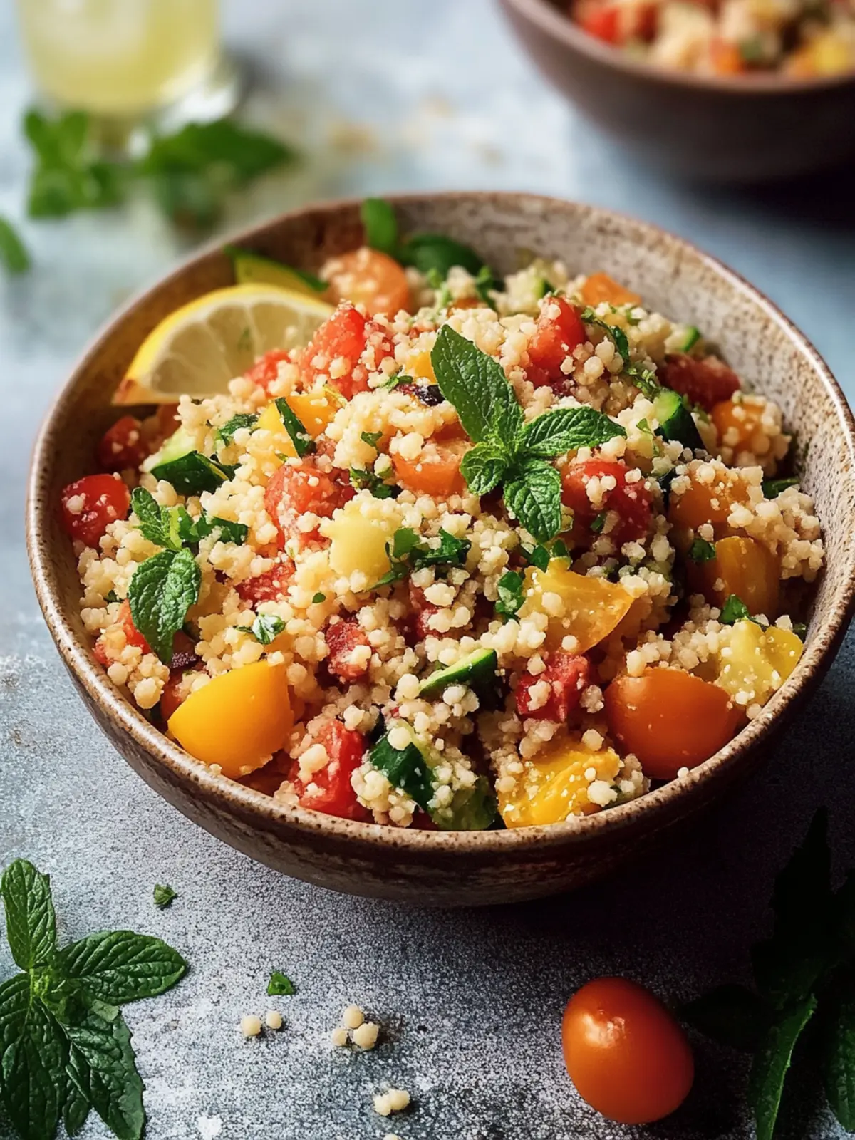 Couscous-Salat mit buntem Gemüse