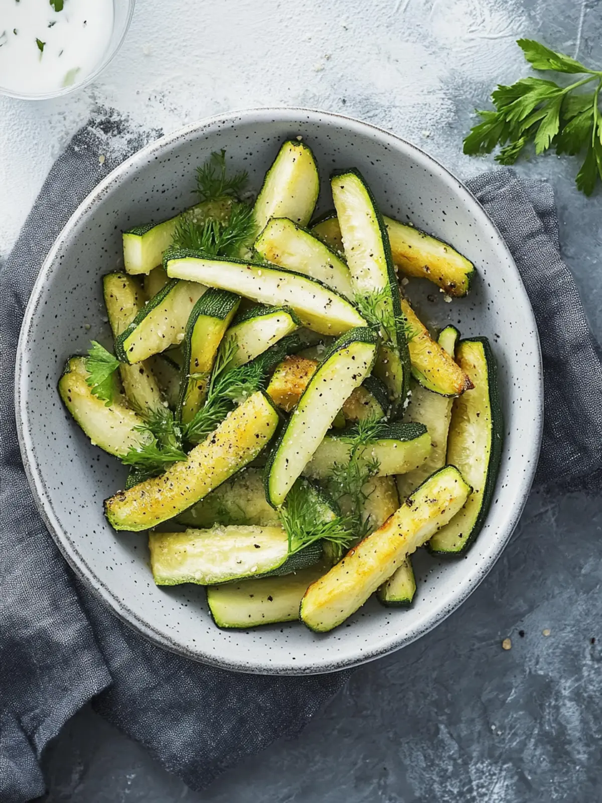 Zucchini-Pommes aus der Heißluftfritteuse