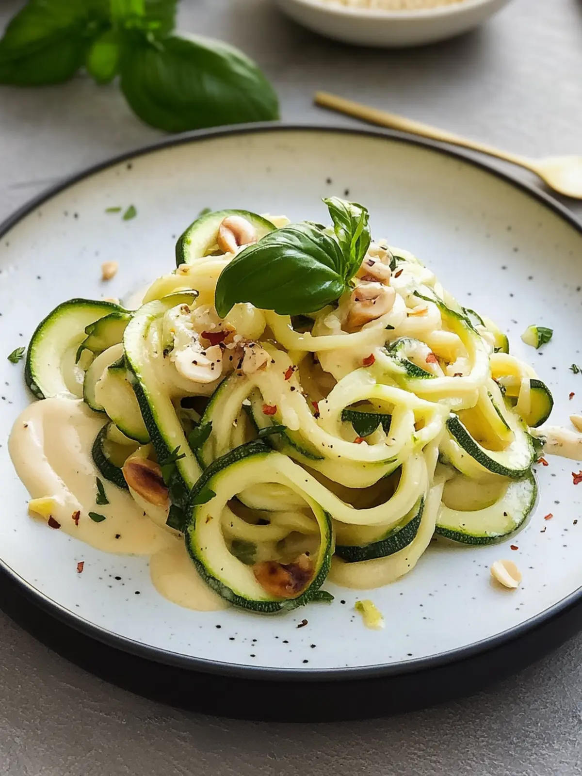 Zucchini-Nudeln mit Garnelen