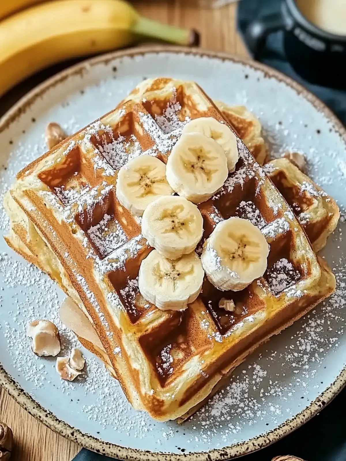 Bananen-Haferflocken-Waffeln