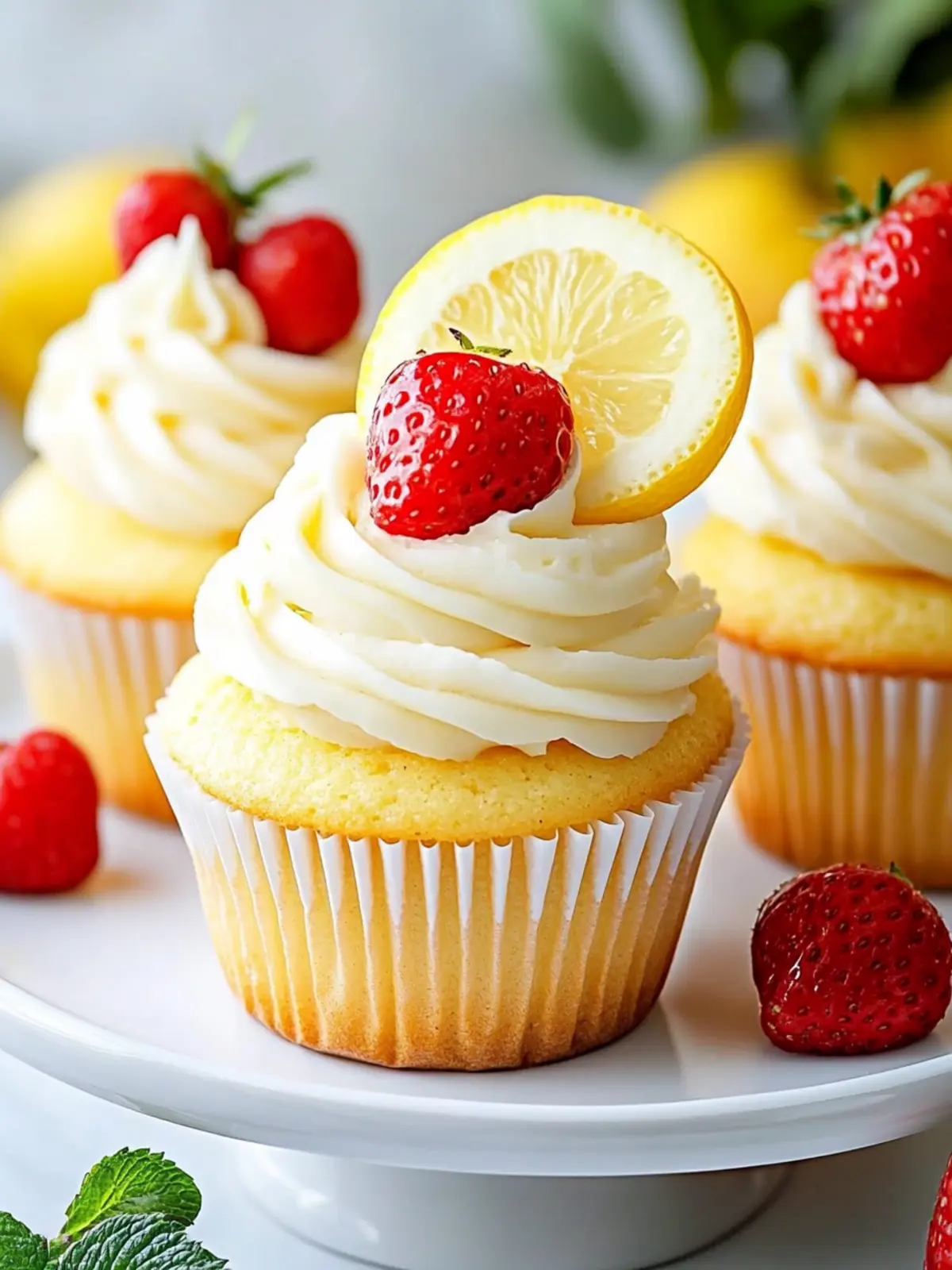 Erdbeer-Zitronen-Limonade Cupcakes Einfach