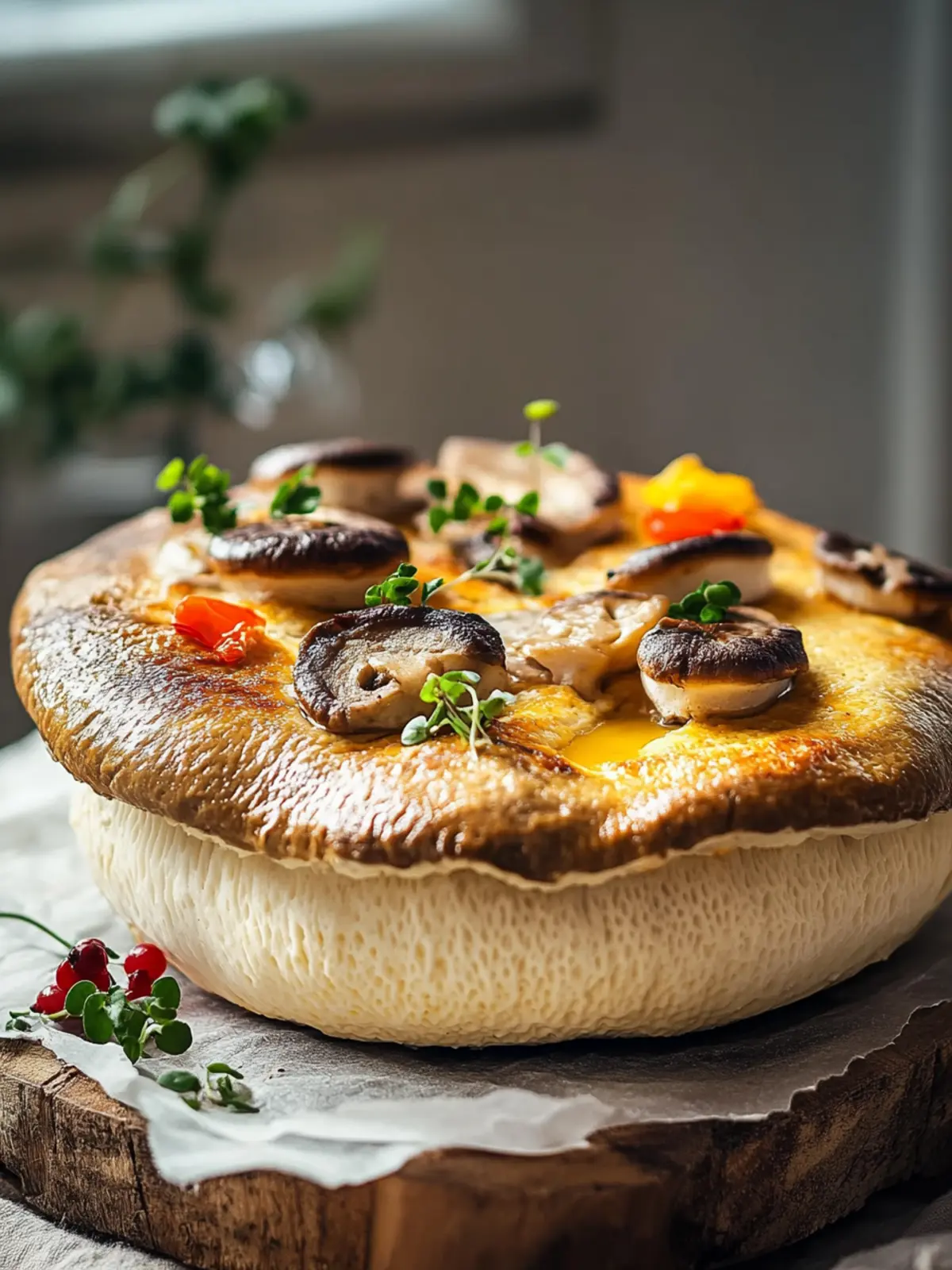Cremiger Pilz-Frühstücksauflauf