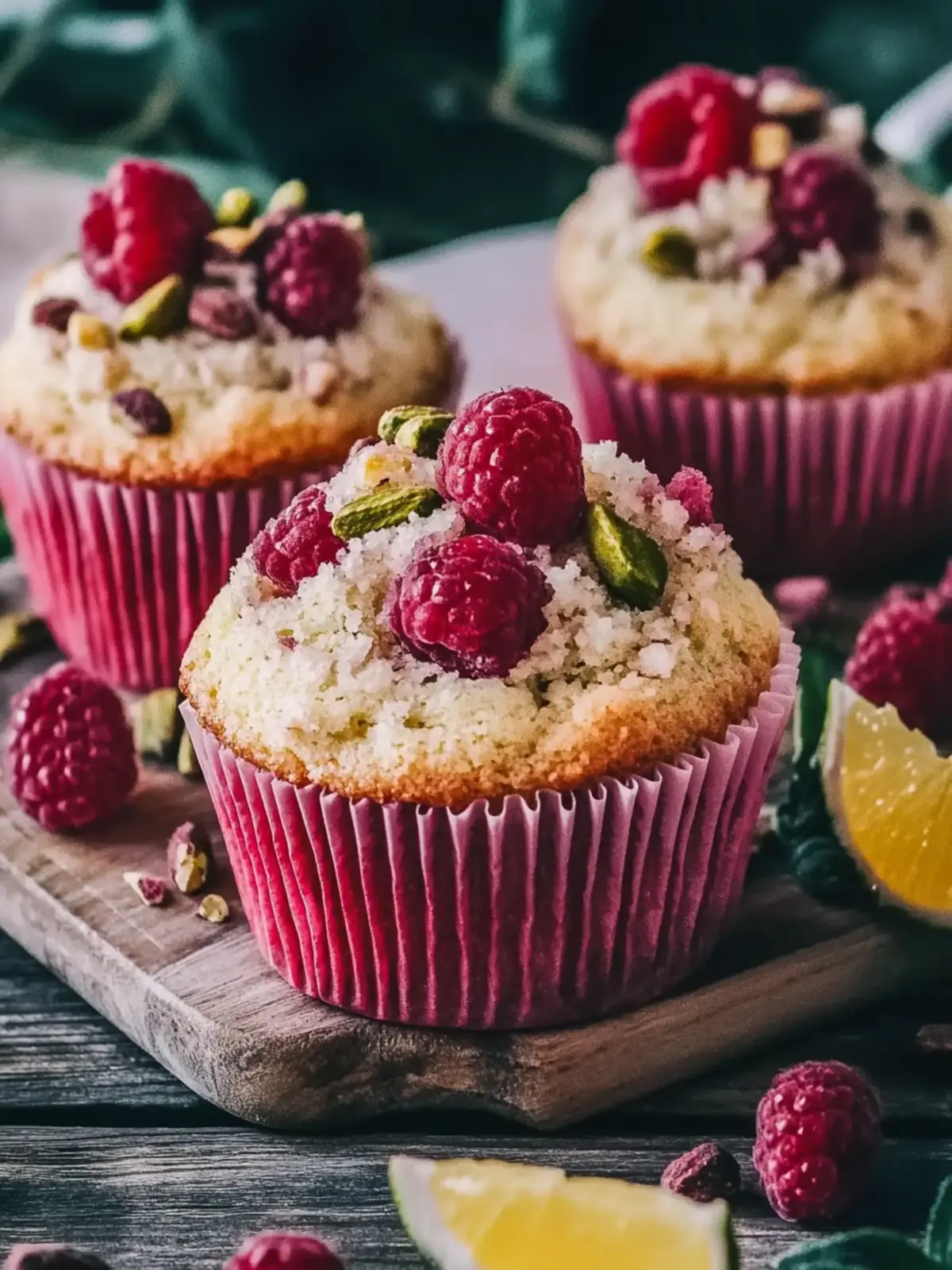Fluffige Himbeer-Pistazien-Muffins