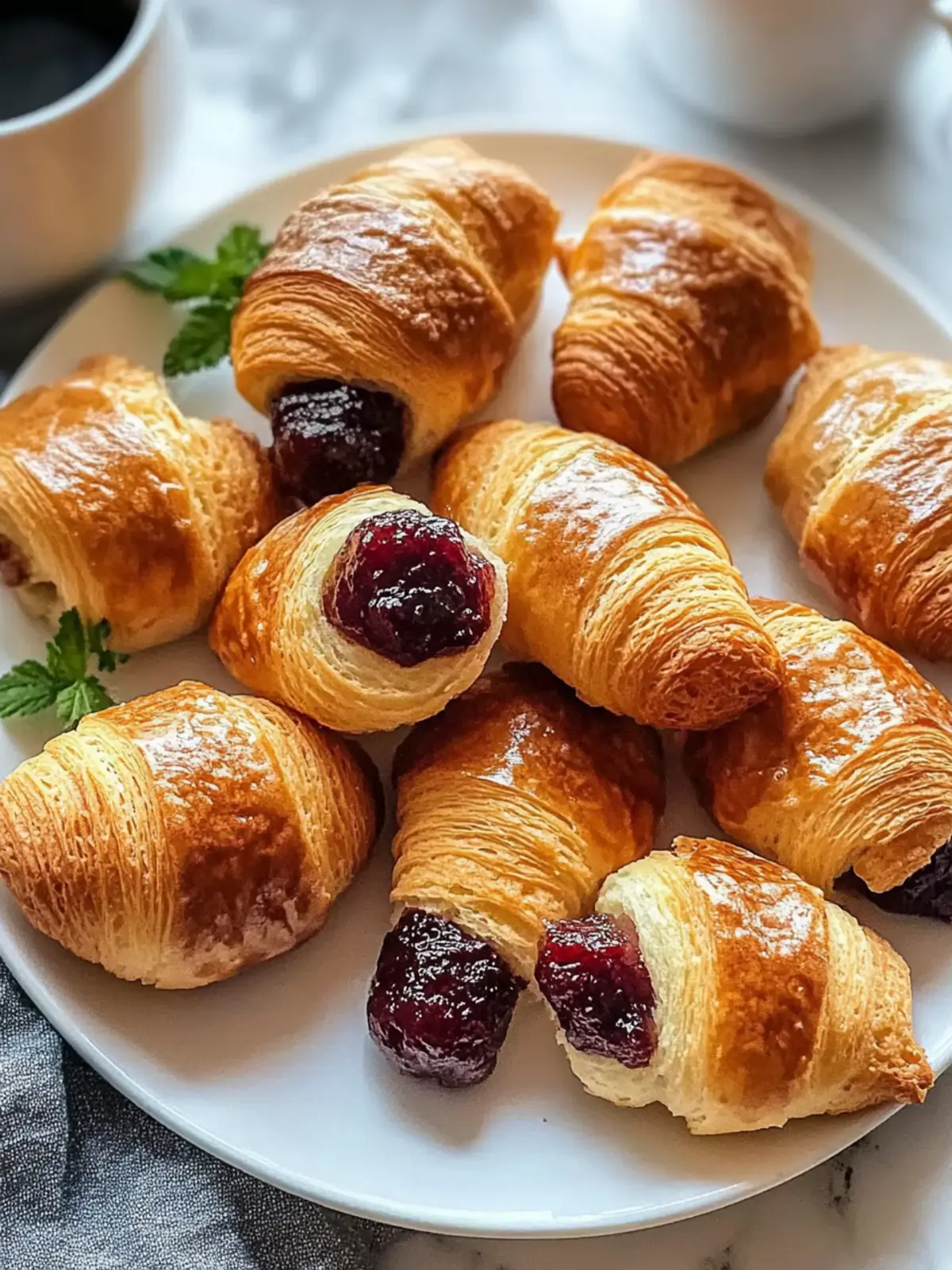 Gefüllte Mini-Croissants