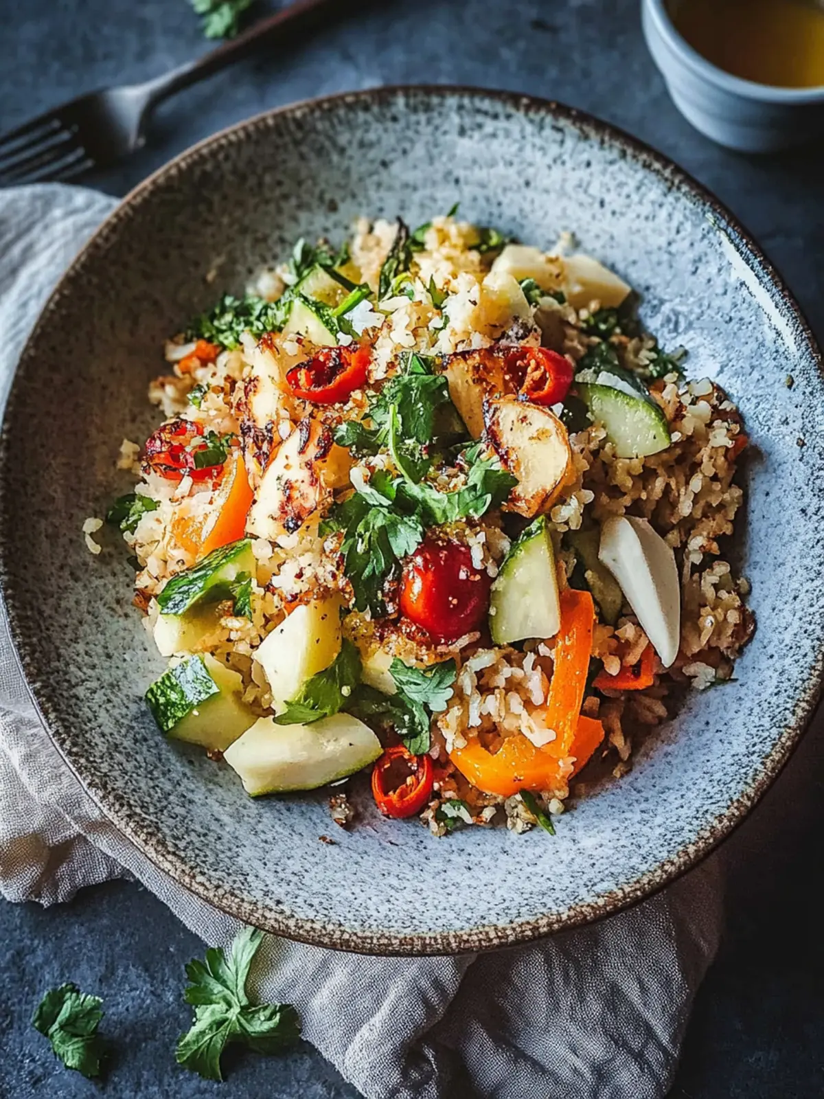 Fried rice with vegetables