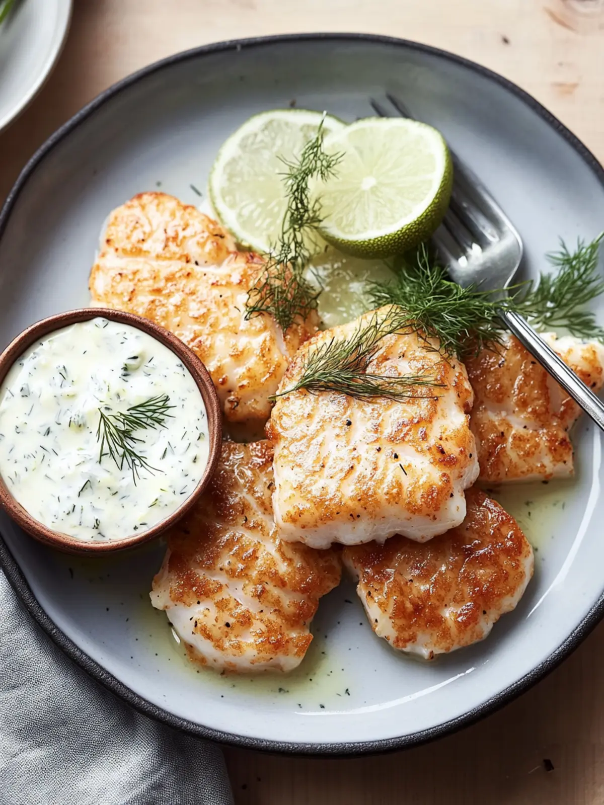 Lachskroketten mit Dillsauce