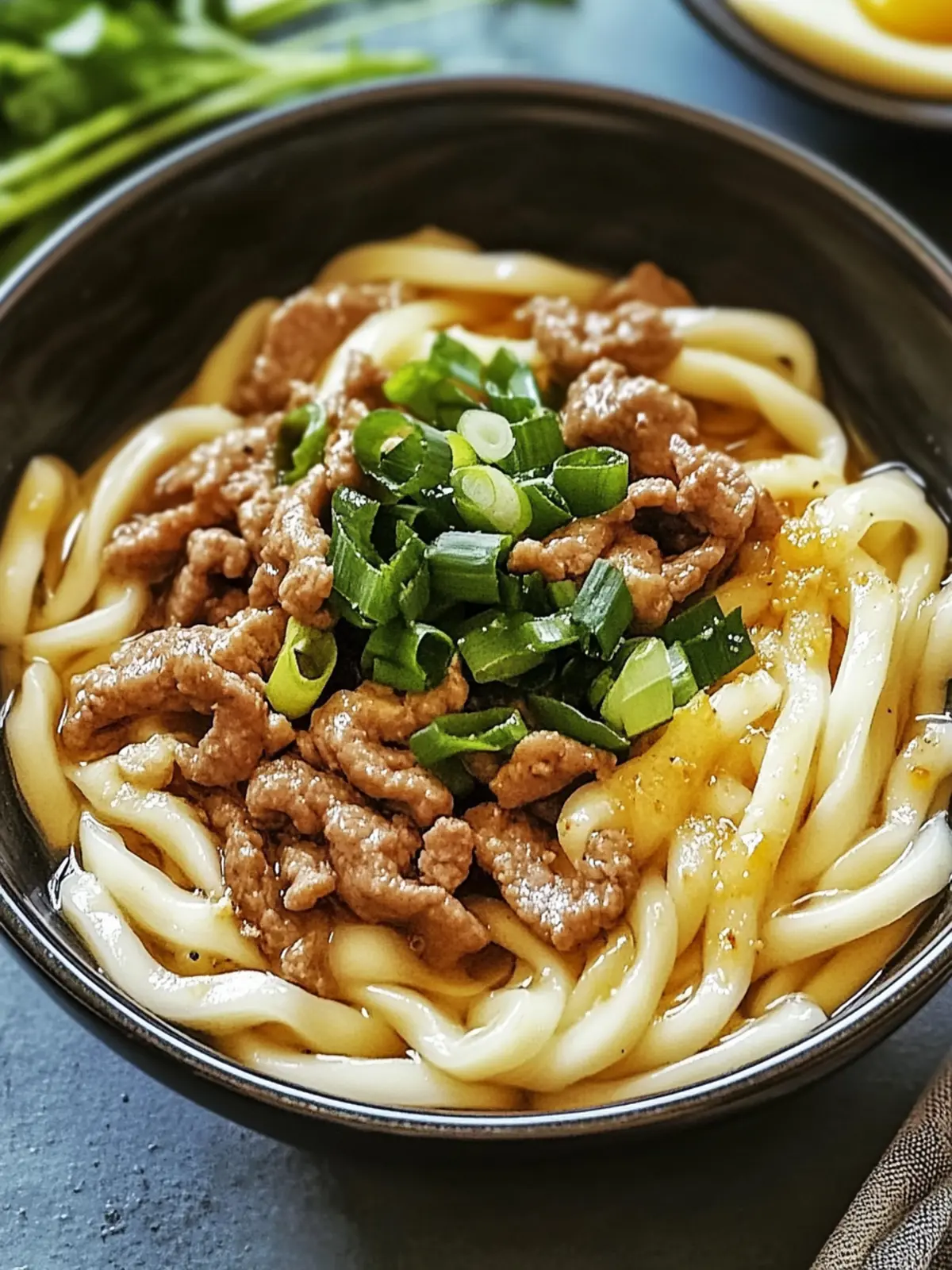 Rindfleisch-Pfeffer-Udon