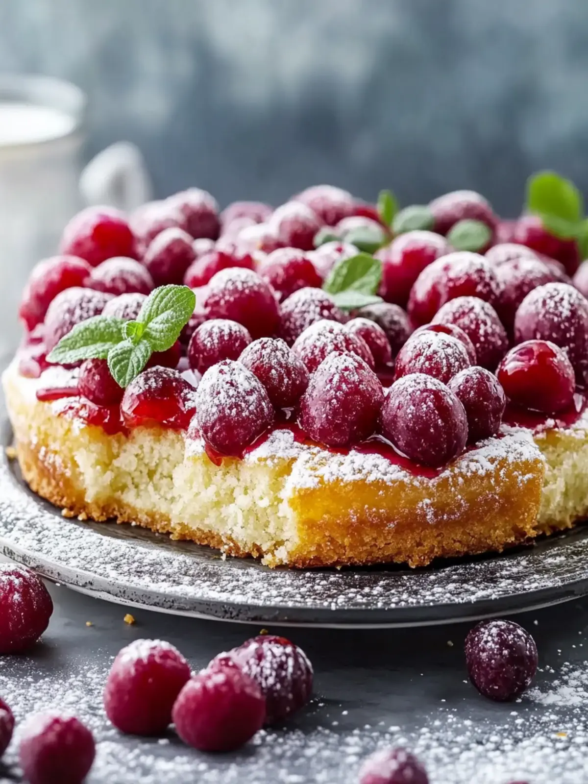 Delicious plum cake from the tray for every day