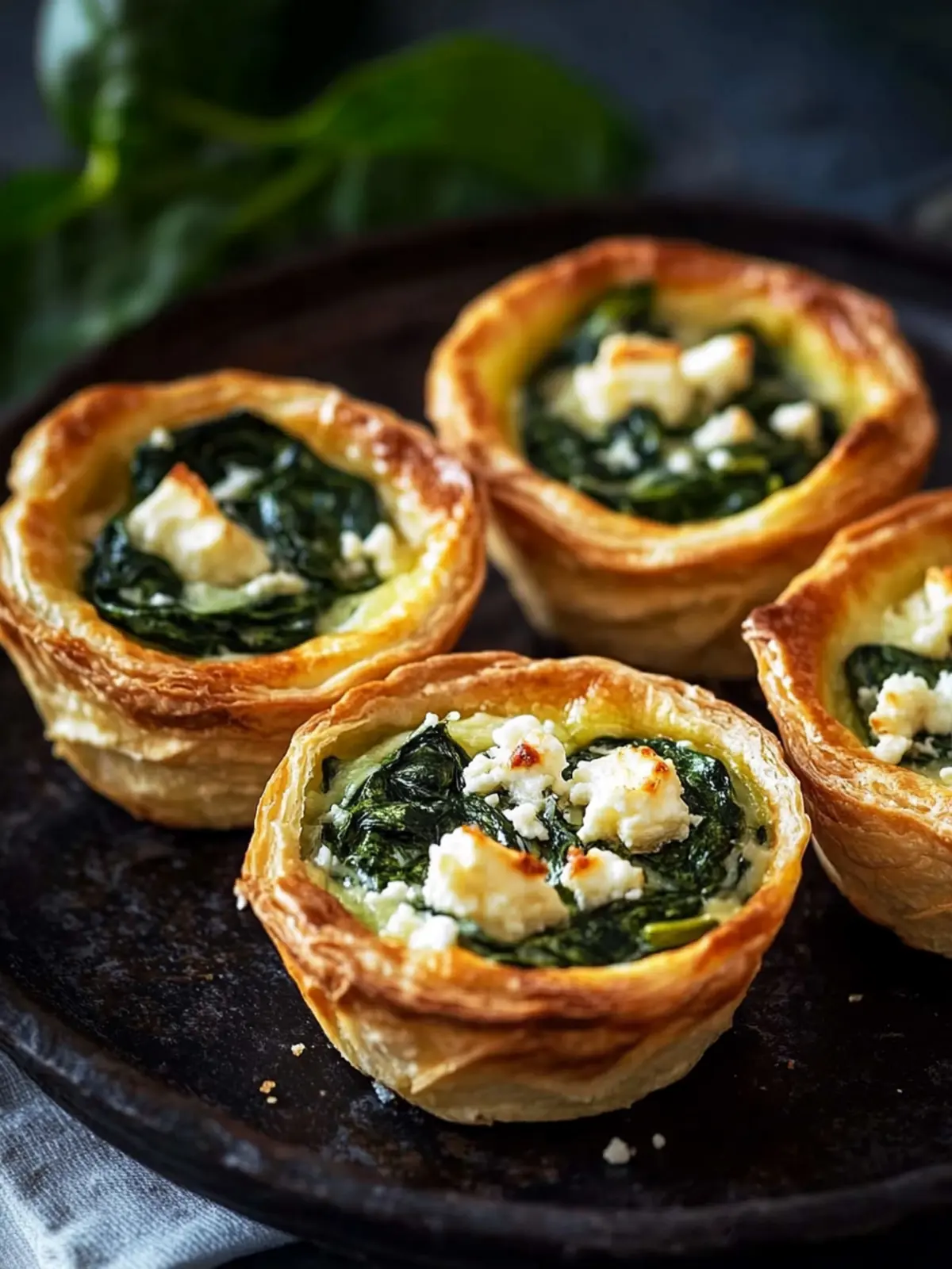 Mini-Quiches mit Spinat und Feta