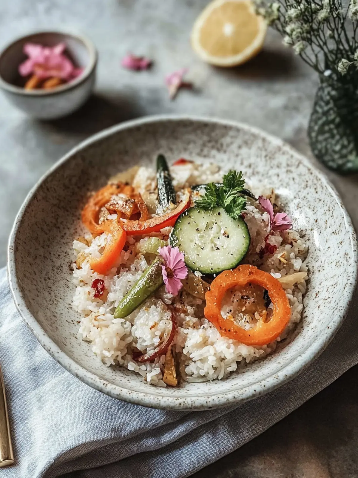 Fried rice with vegetables