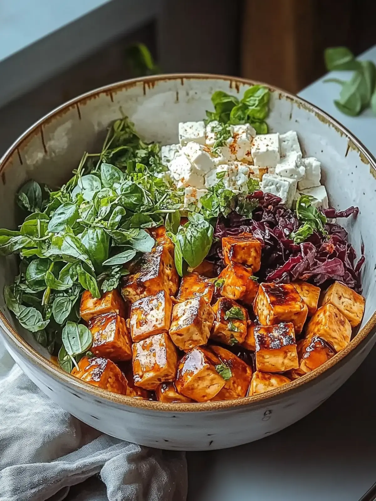 Herzhafte Tofu Frühstücksschale