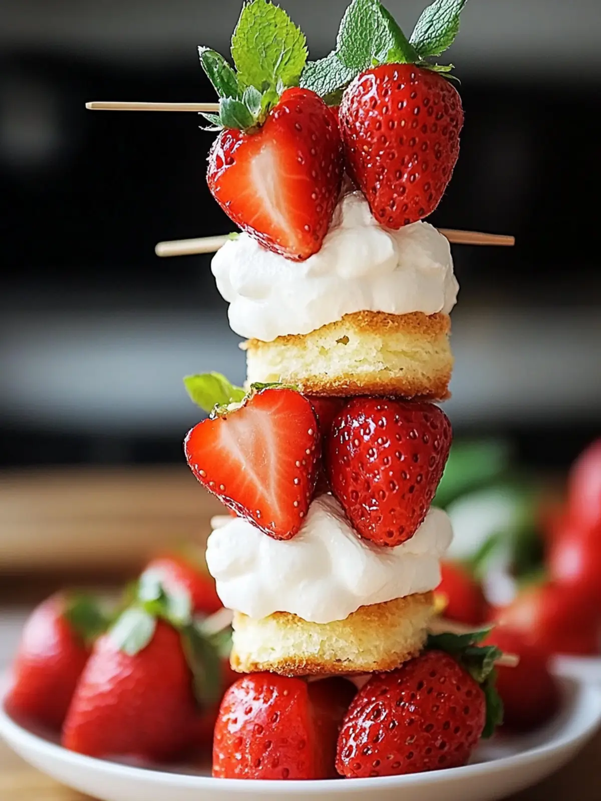 Erdbeer-Shortcake-Kabobs
