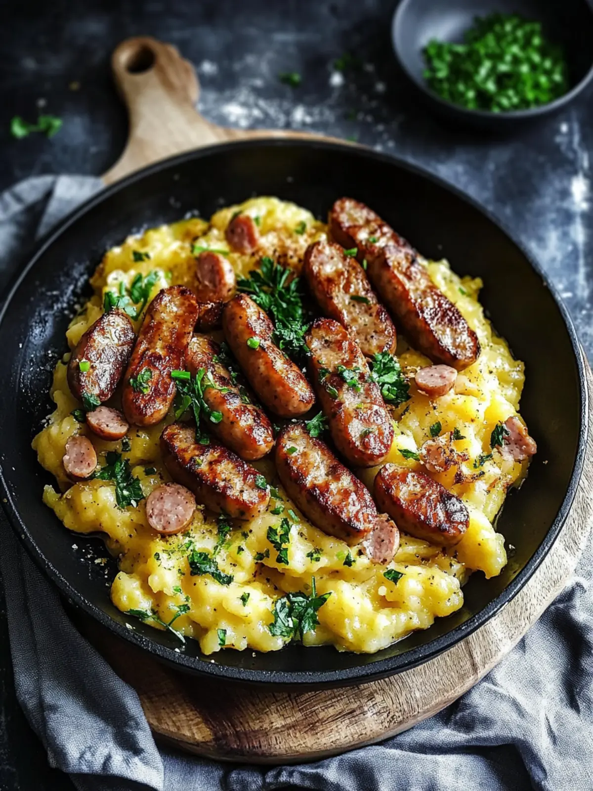 Hearty Spätzle pan with sausage