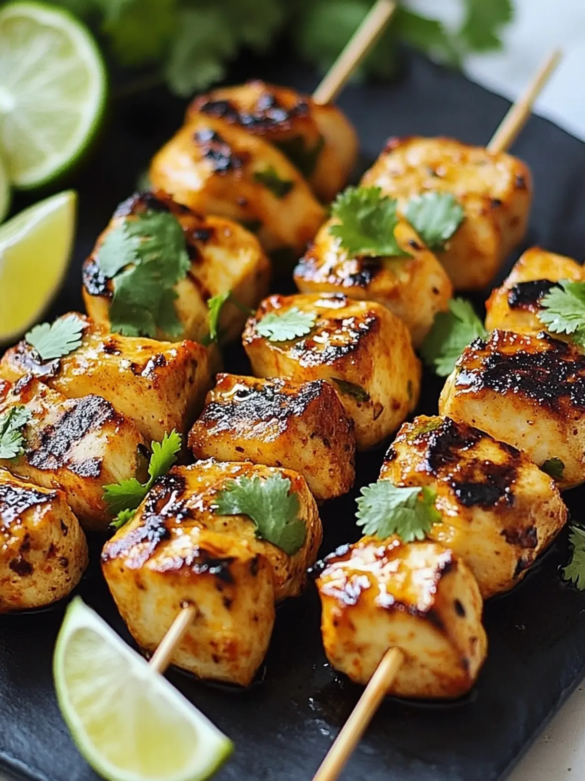 Grilled chicken skewers with chili-lime quick recipe