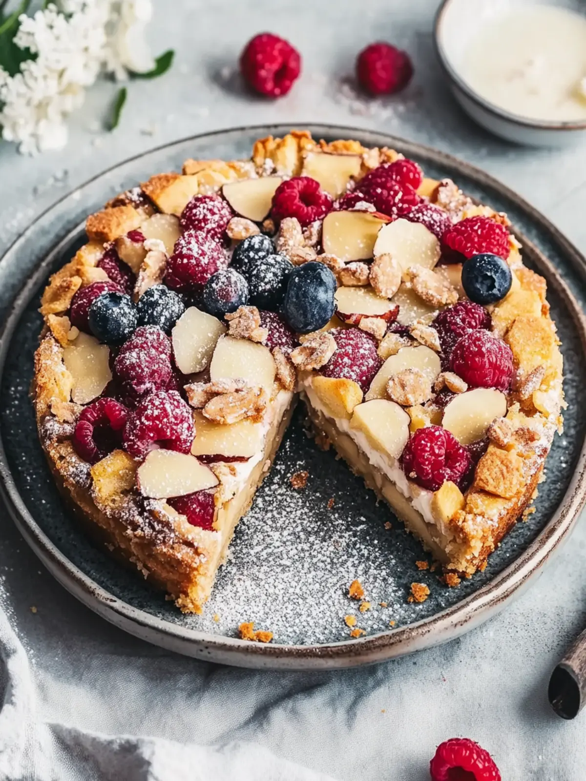 Zwetschgenkuchen mit Mandelkruste