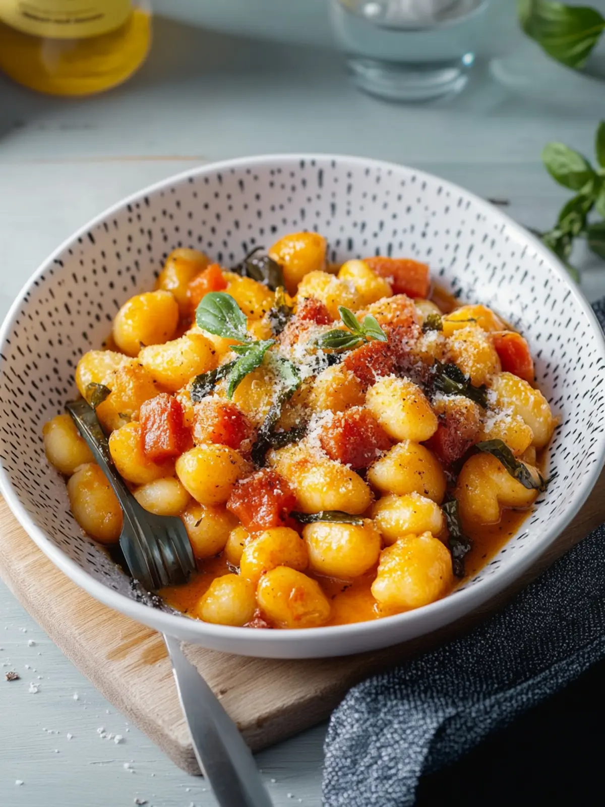 Überbackene Gnocchi in Kürbissauce