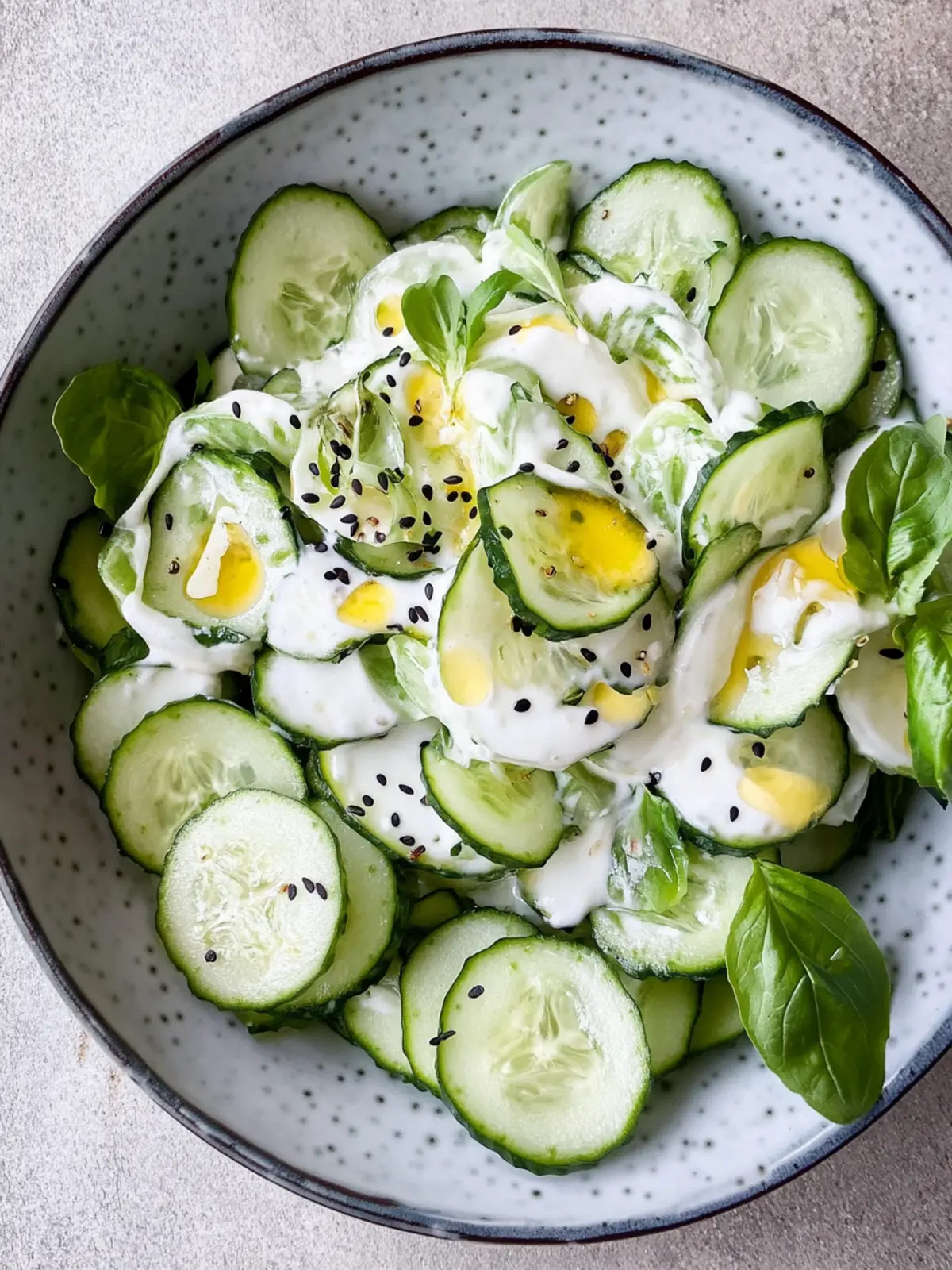 Schneller Gurkensalat mit Joghurt