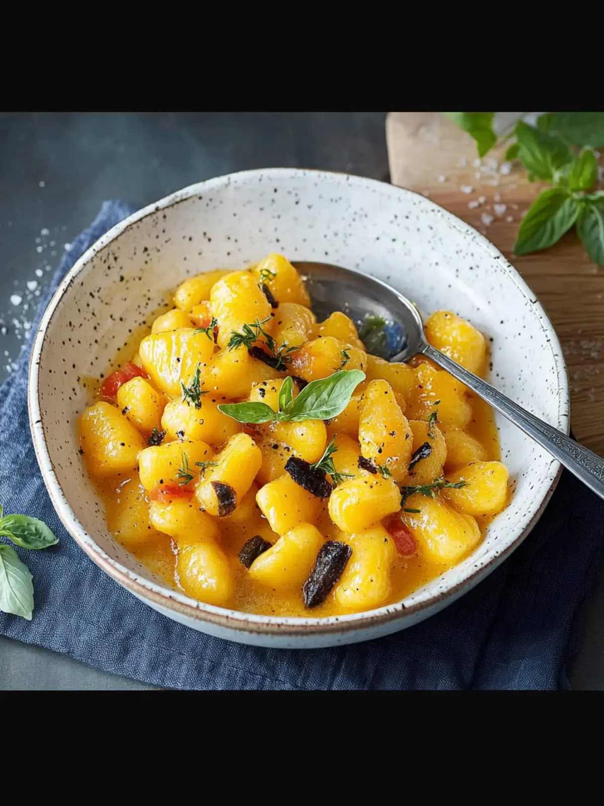 Überbackene Gnocchi in Kürbissauce