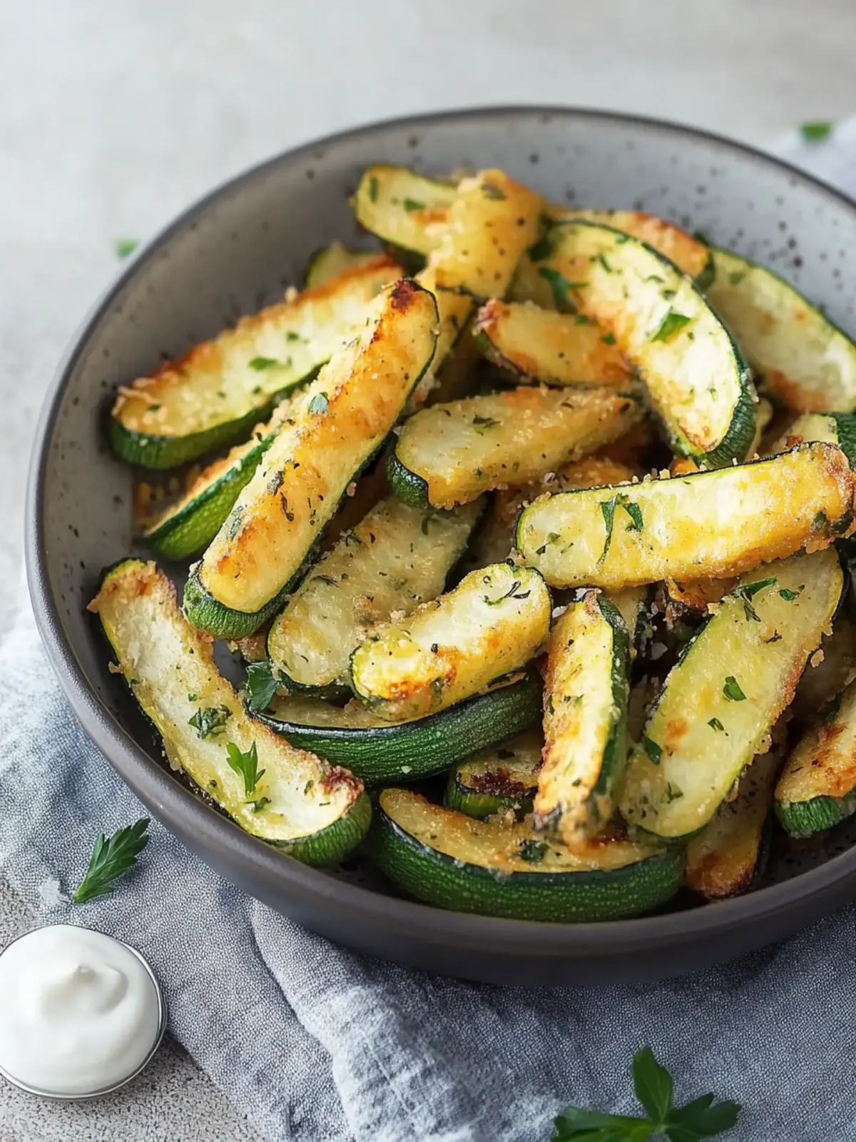 Zucchini-Pommes aus der Heißluftfritteuse