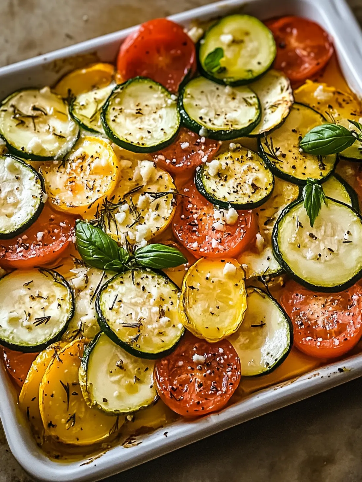 Mediterraner Hähnchen Zucchini Auflauf leicht
