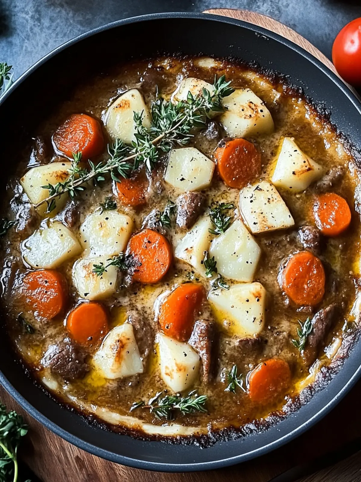 Einfacher Rindfleischeintopf Schnelles und Herzhaftes Gericht