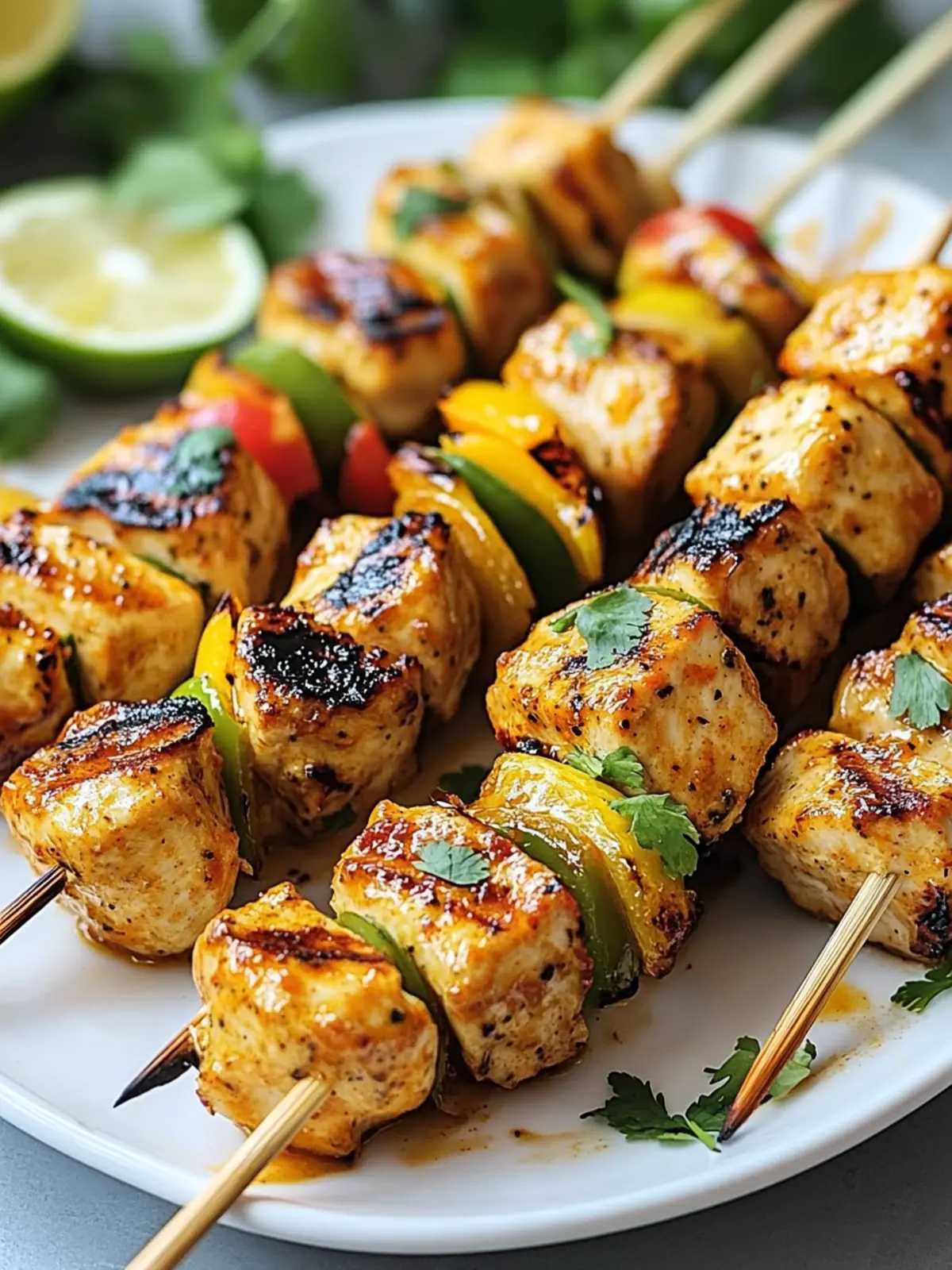 Grilled chicken skewers with chili-lime quick recipe