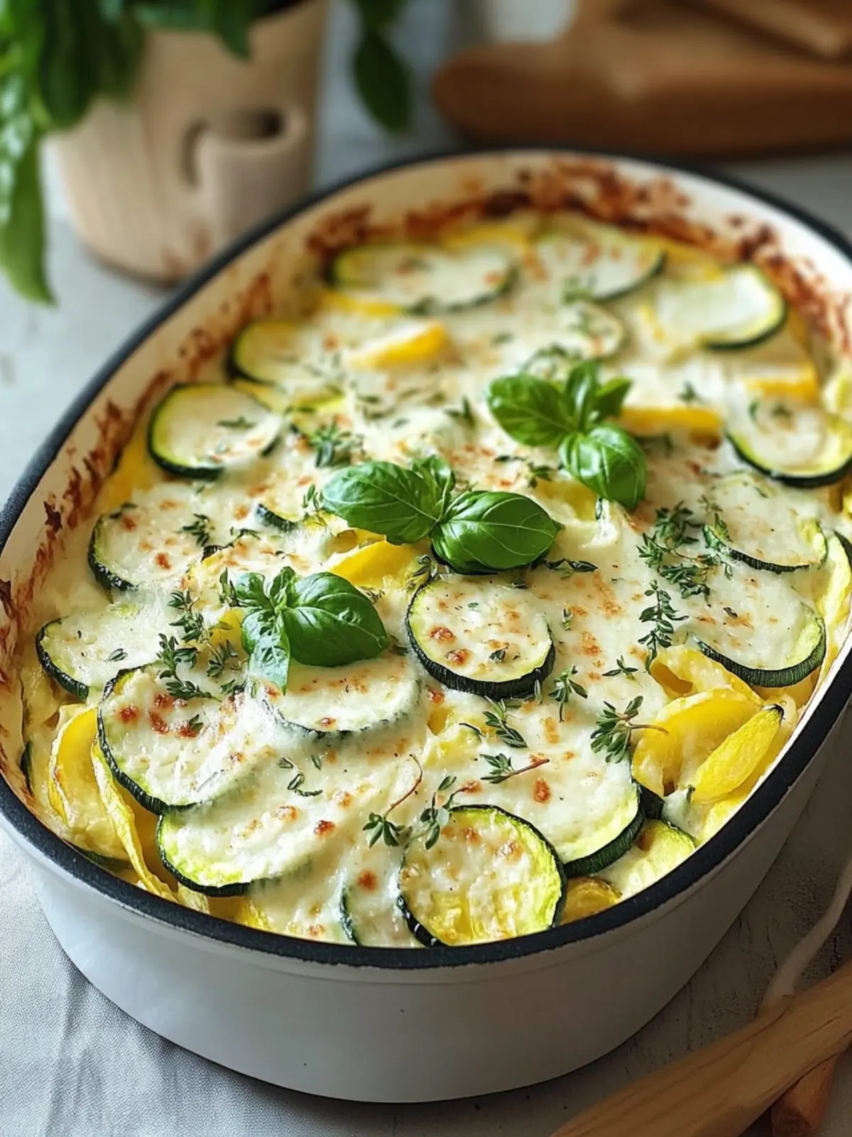 Köstlicher Zucchiniauflauf mit Käse