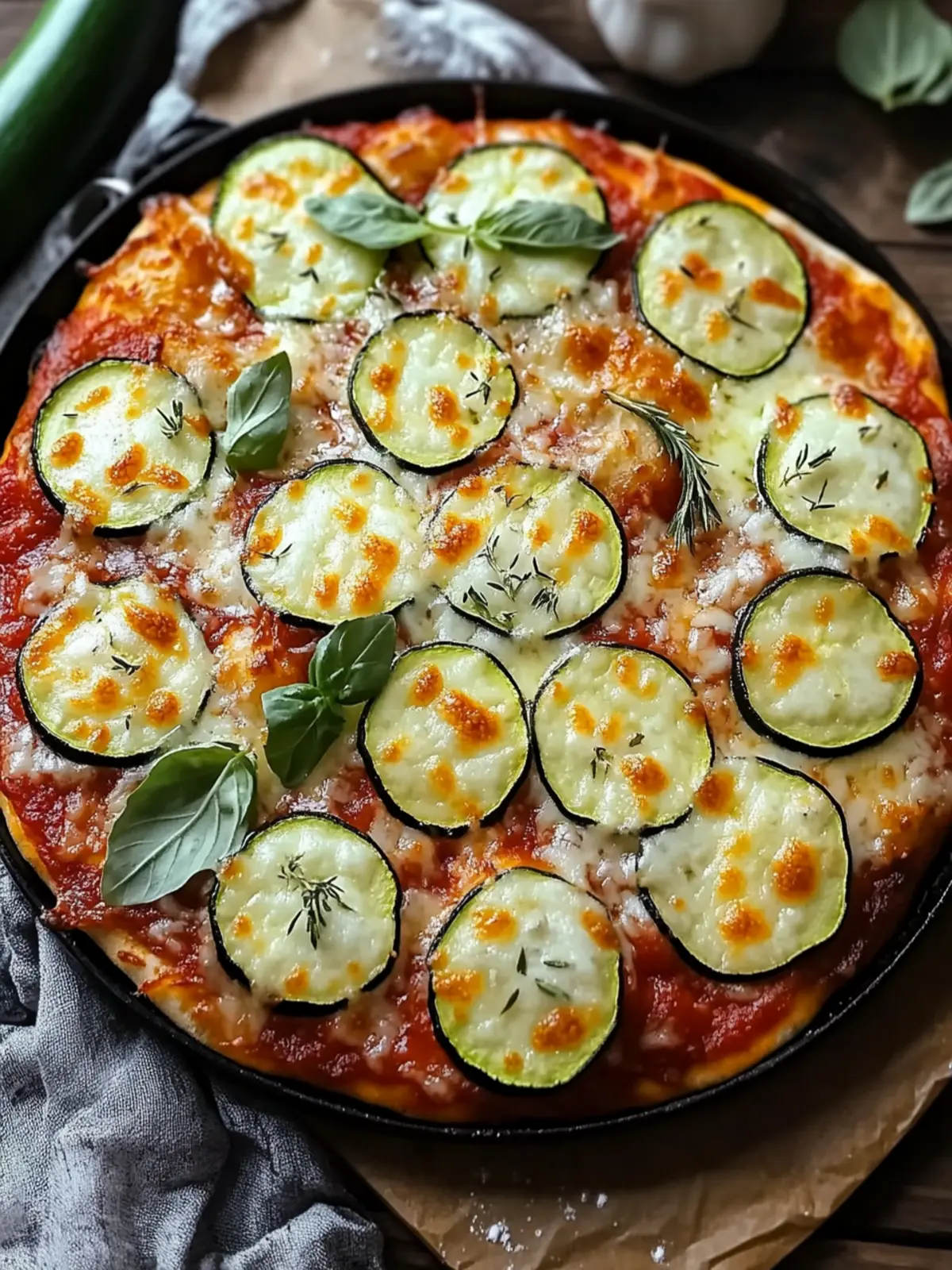 Zucchini Pizza Auflauf