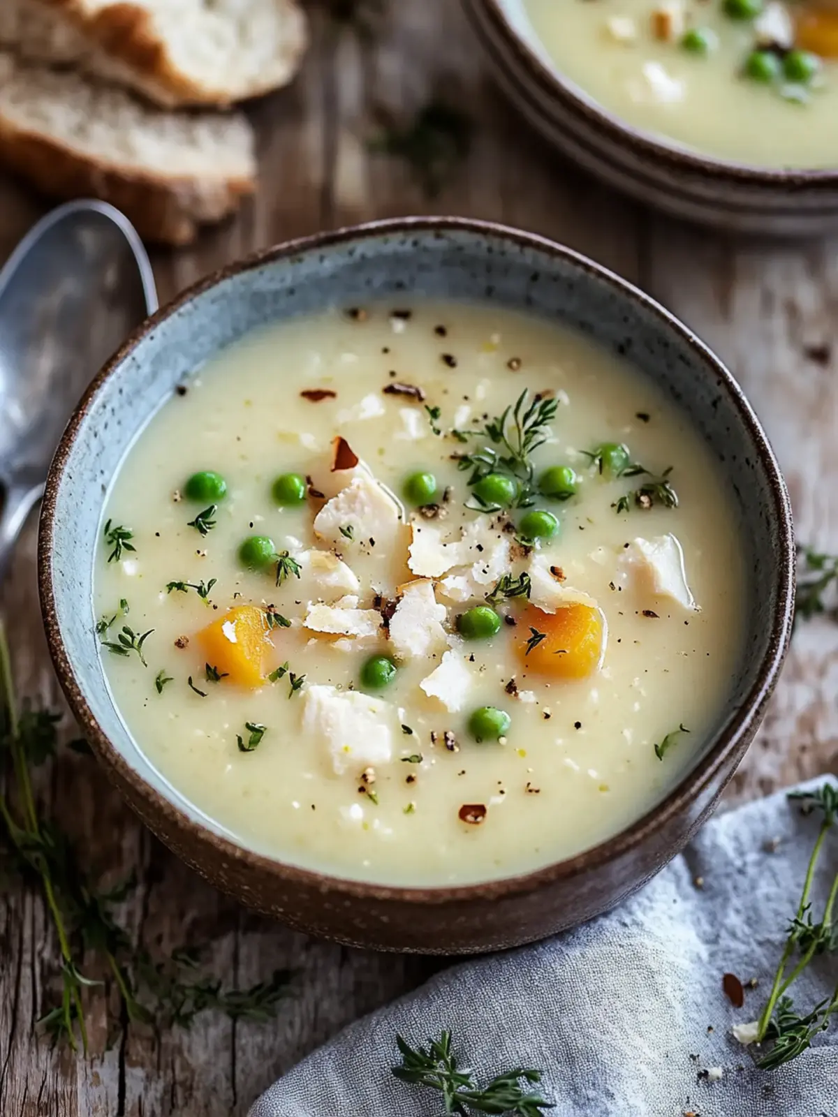 Creamy chicken rice soup for soul-warming evenings