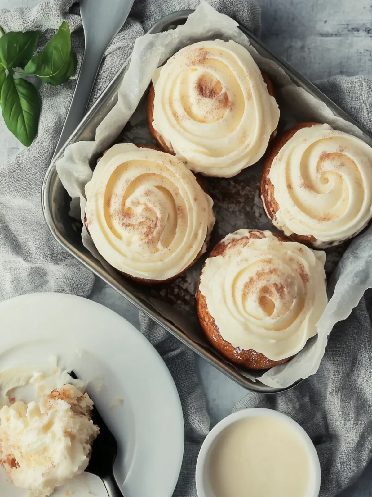 Juicy cinnamon rolls with cream cheese frosting
