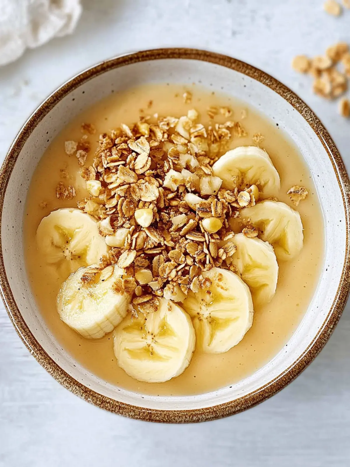 Pfirsich-Bananen-Bowl