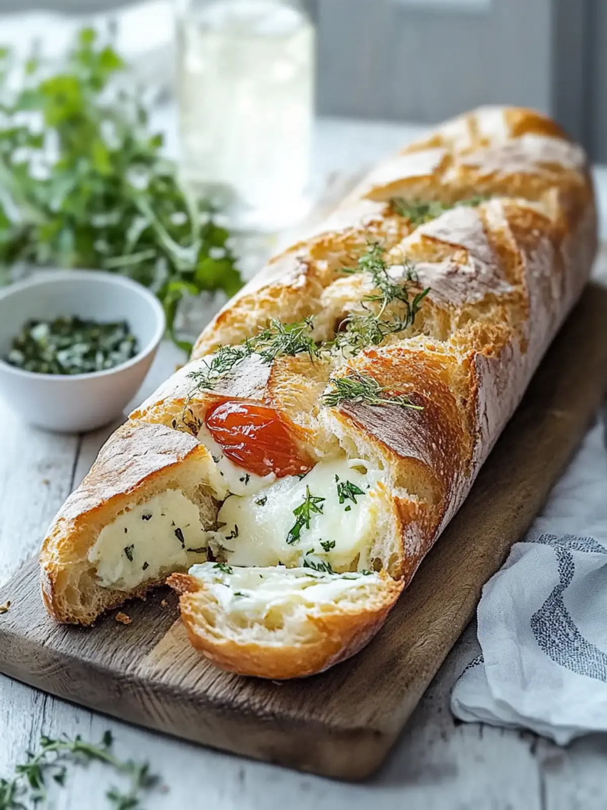 Delicious Italian herb and cheese bread