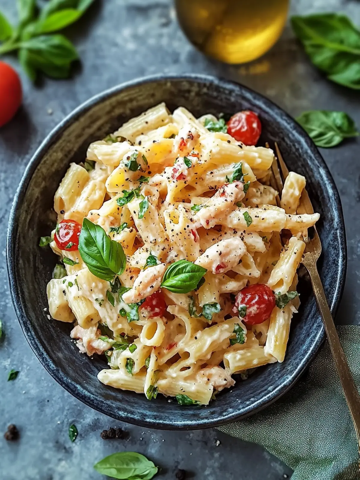 Zitronen-Hühnchen-Pasta-Salat
