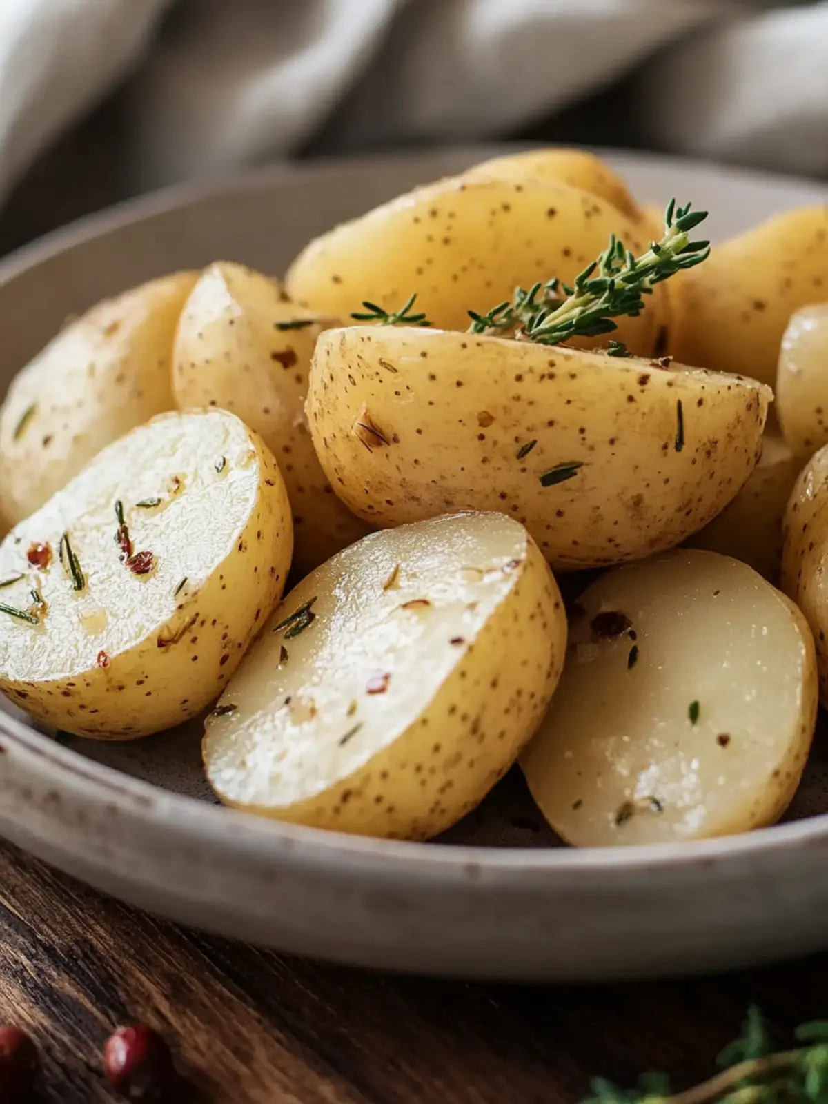 Raw potatoes to potato slices prepared in the oven