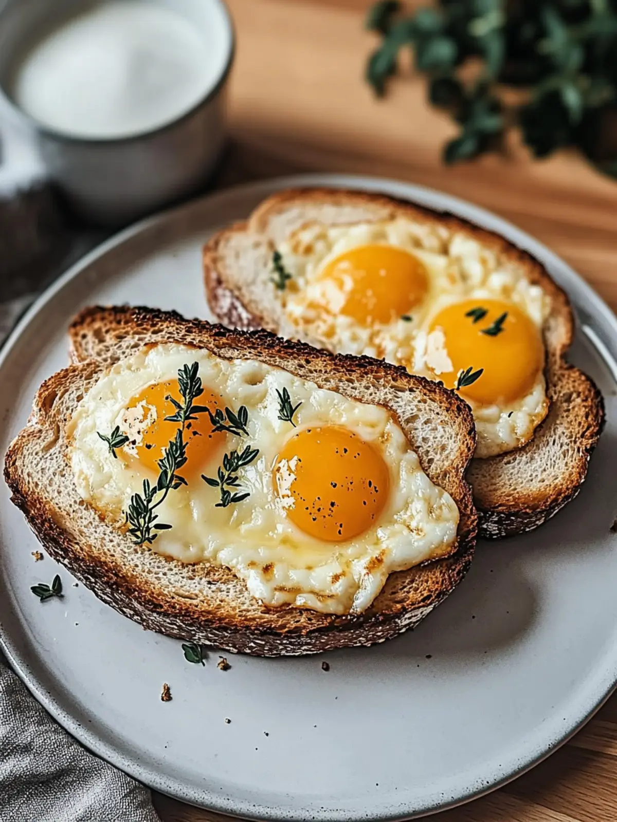 Eier- und Käsetoast