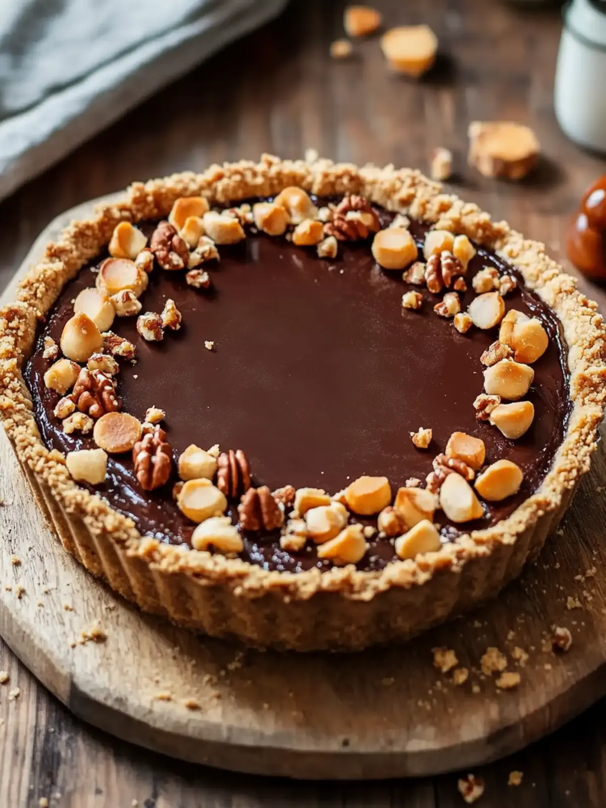 Schokoladen-Haselnuss-Tarte
