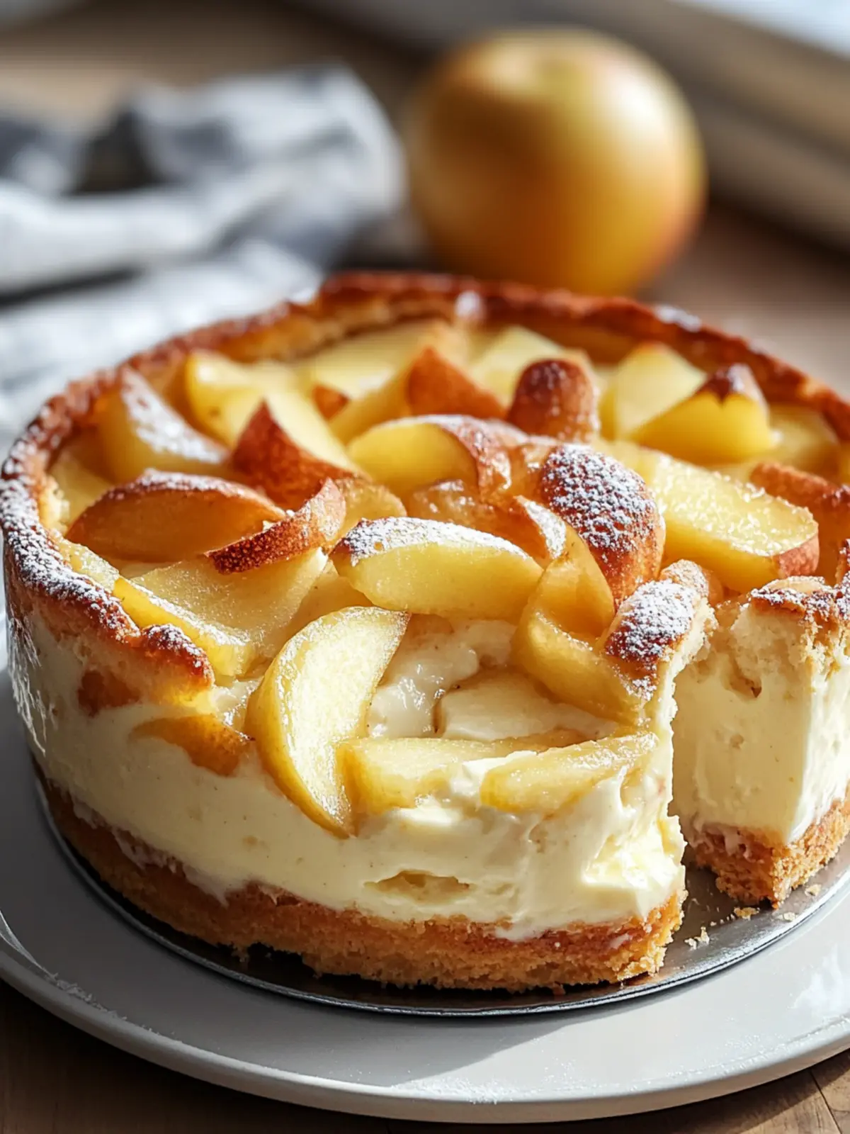 Apfel Pudding Kuchen