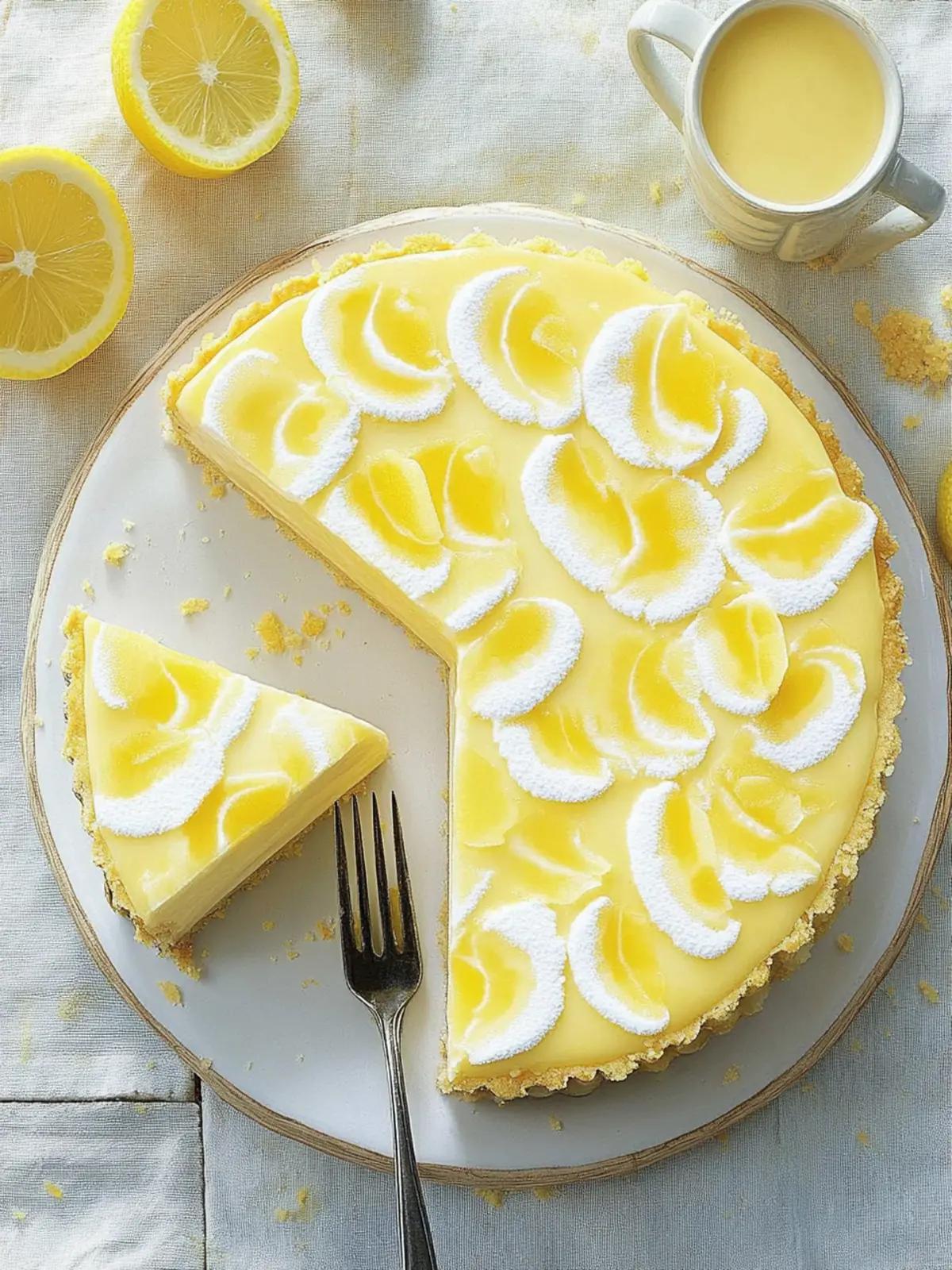 Zitronen-Schmand-Blechkuchen