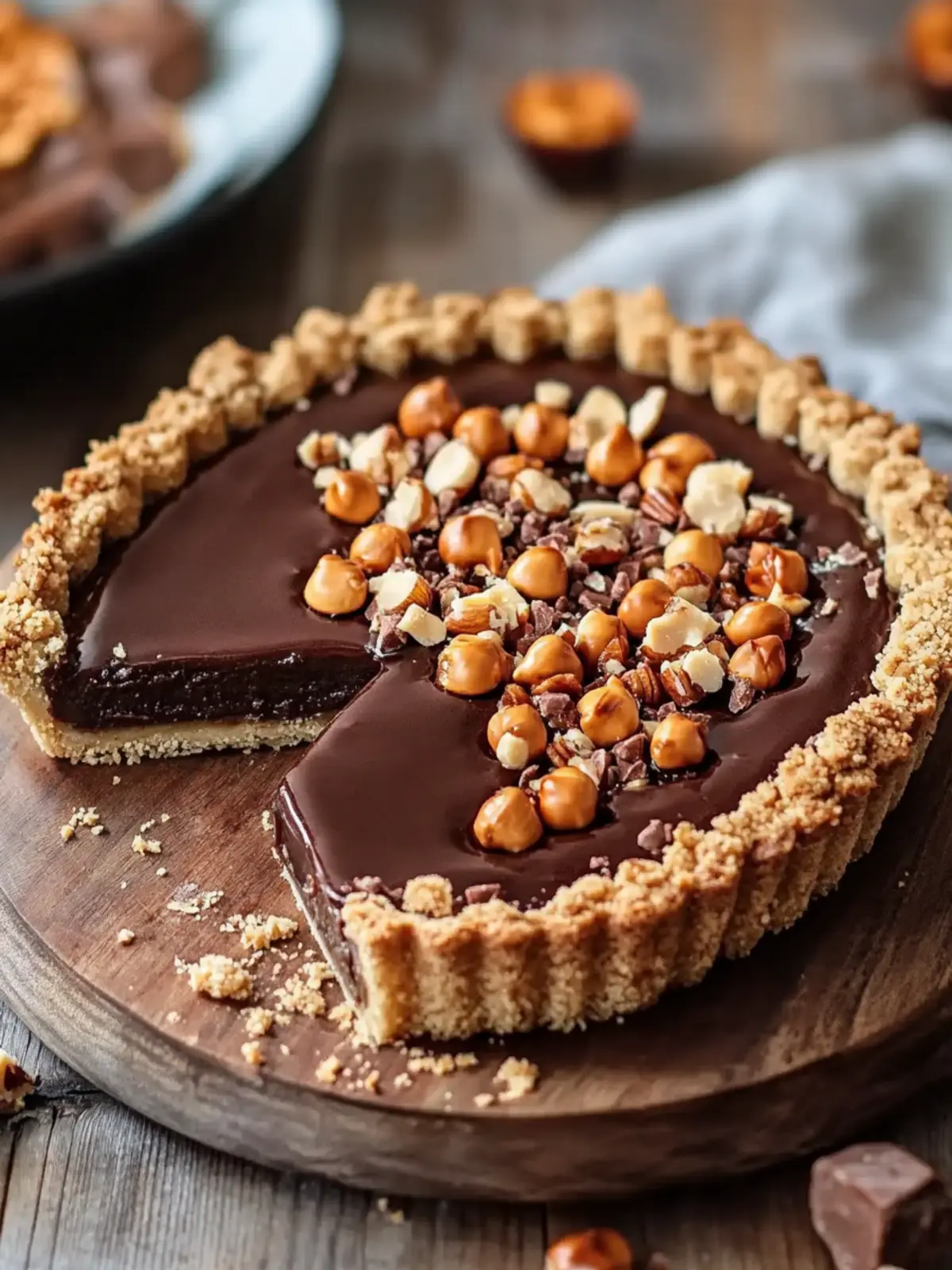 Schokoladen-Haselnuss-Tarte